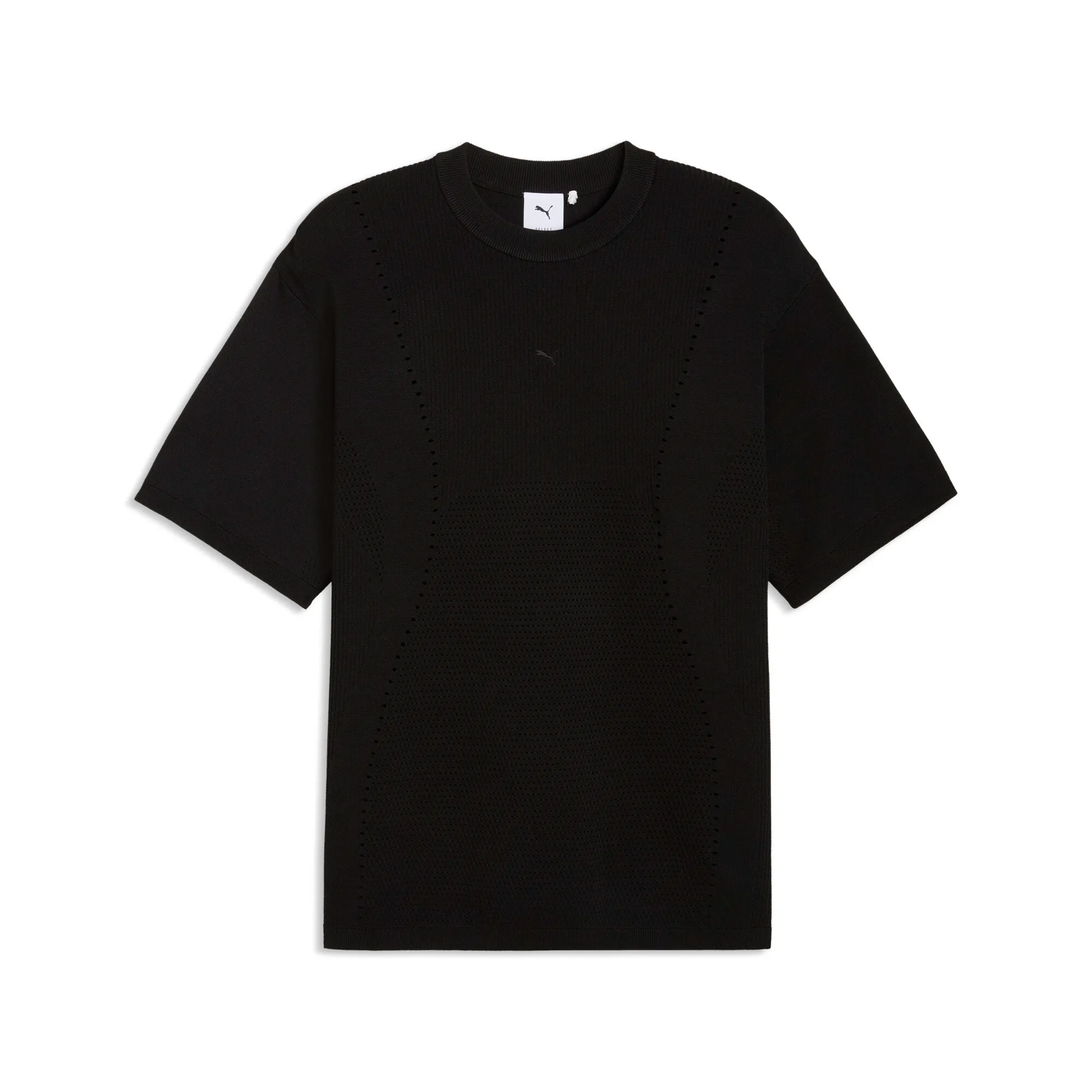 PUMA CLRT Knitted T-Shirt Relaxed Unisex in Black | Size Large