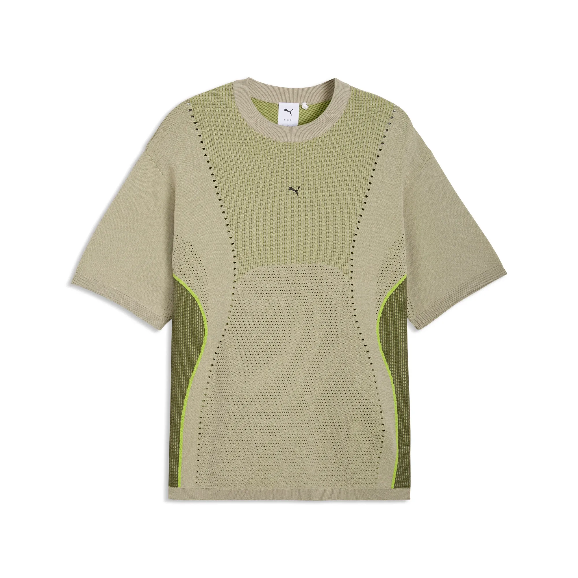 PUMA CLRT Knitted T-Shirt Relaxed Unisex in Beige | Size Large