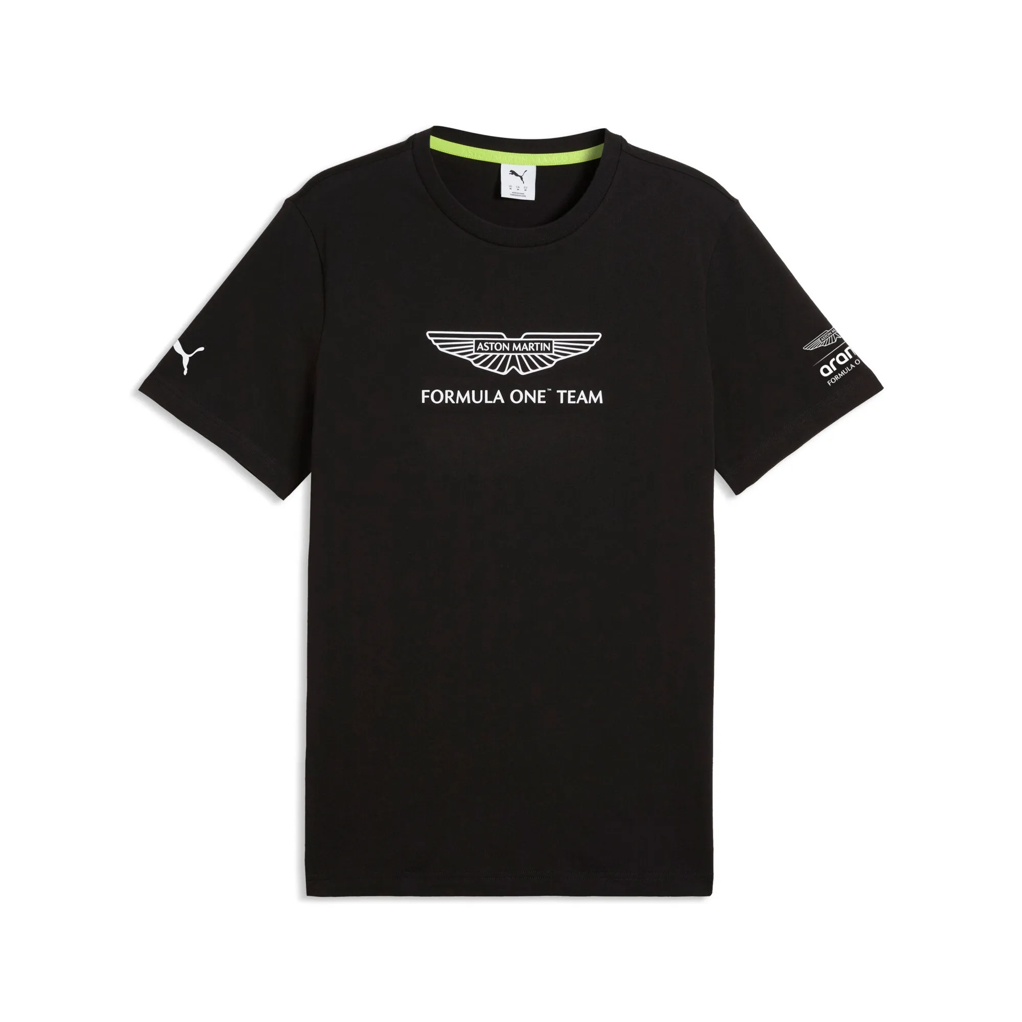 PUMA x ASTON MARTIN ARAMCO F1Â® TEAM Essentials T-Shirt Men in Black | Size Large