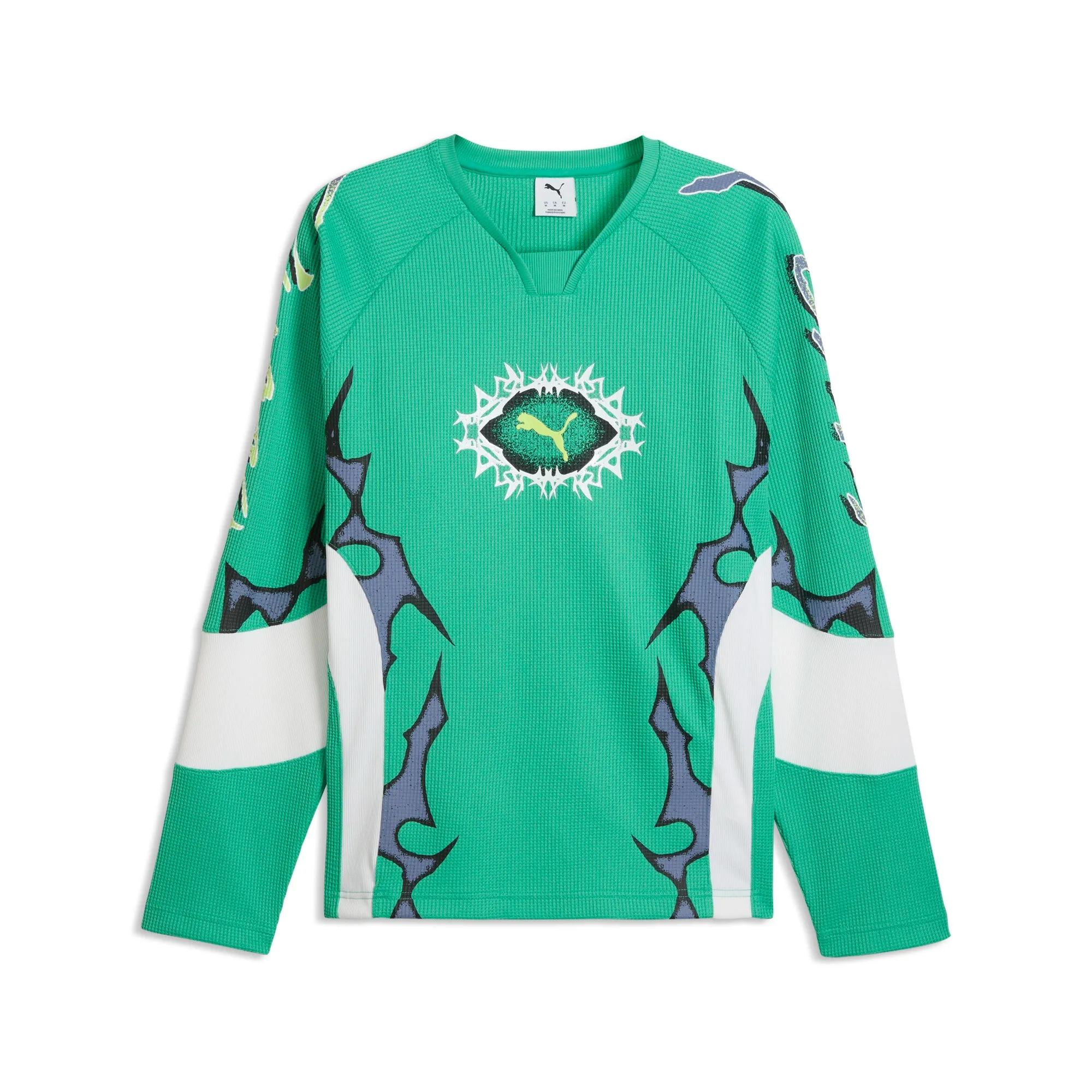 PUMATECH-X Waffle Long Sleeve Top Men in Green | Size Large