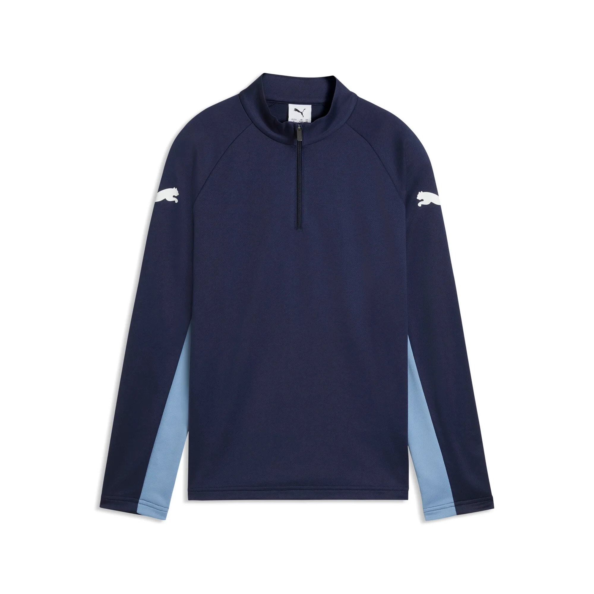 PUMA IndividualLIGA Quarter-Zip Top Youth in Blue | Size 11-12 Youth