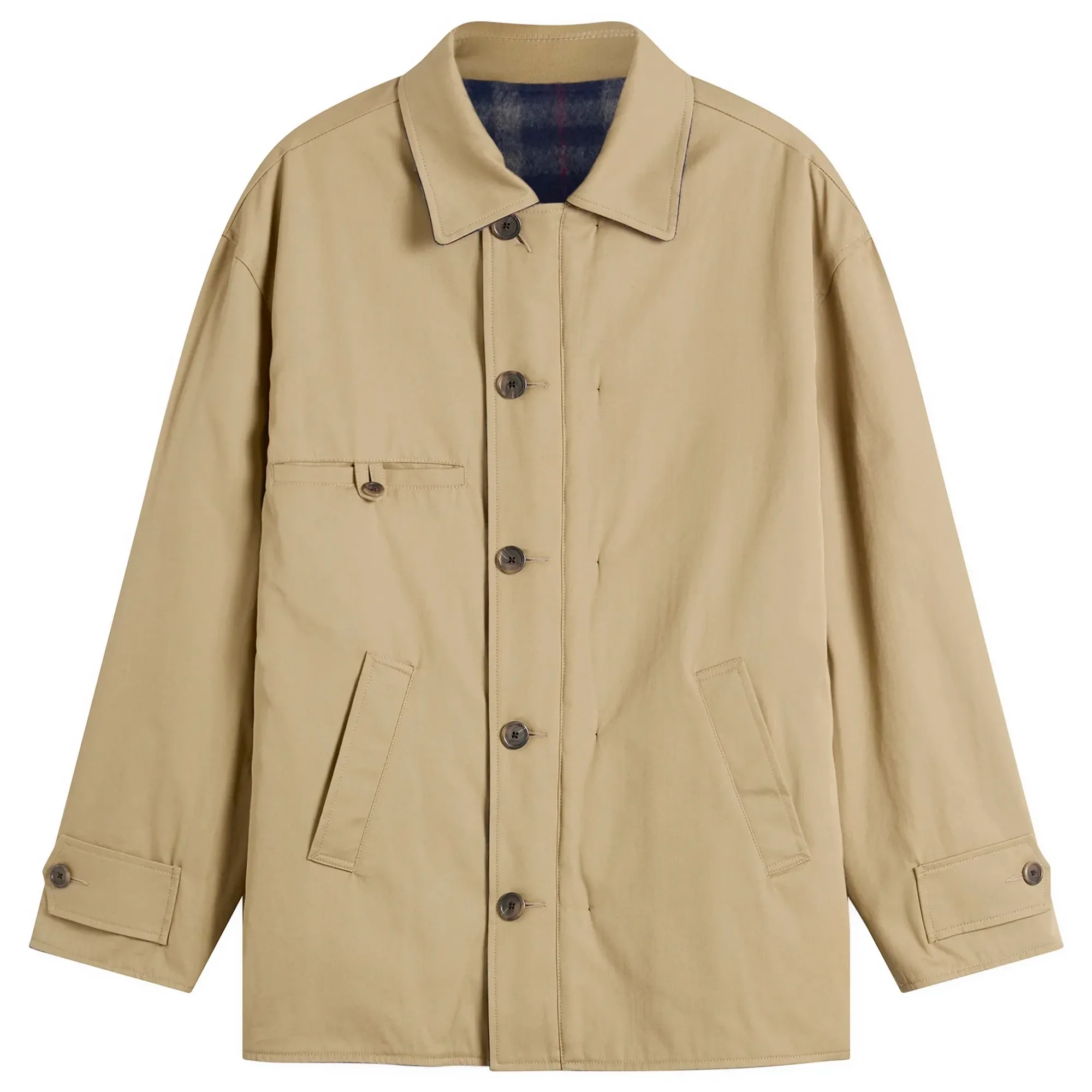 Maison Margiela Women's Parka Jacket Beige/Blue