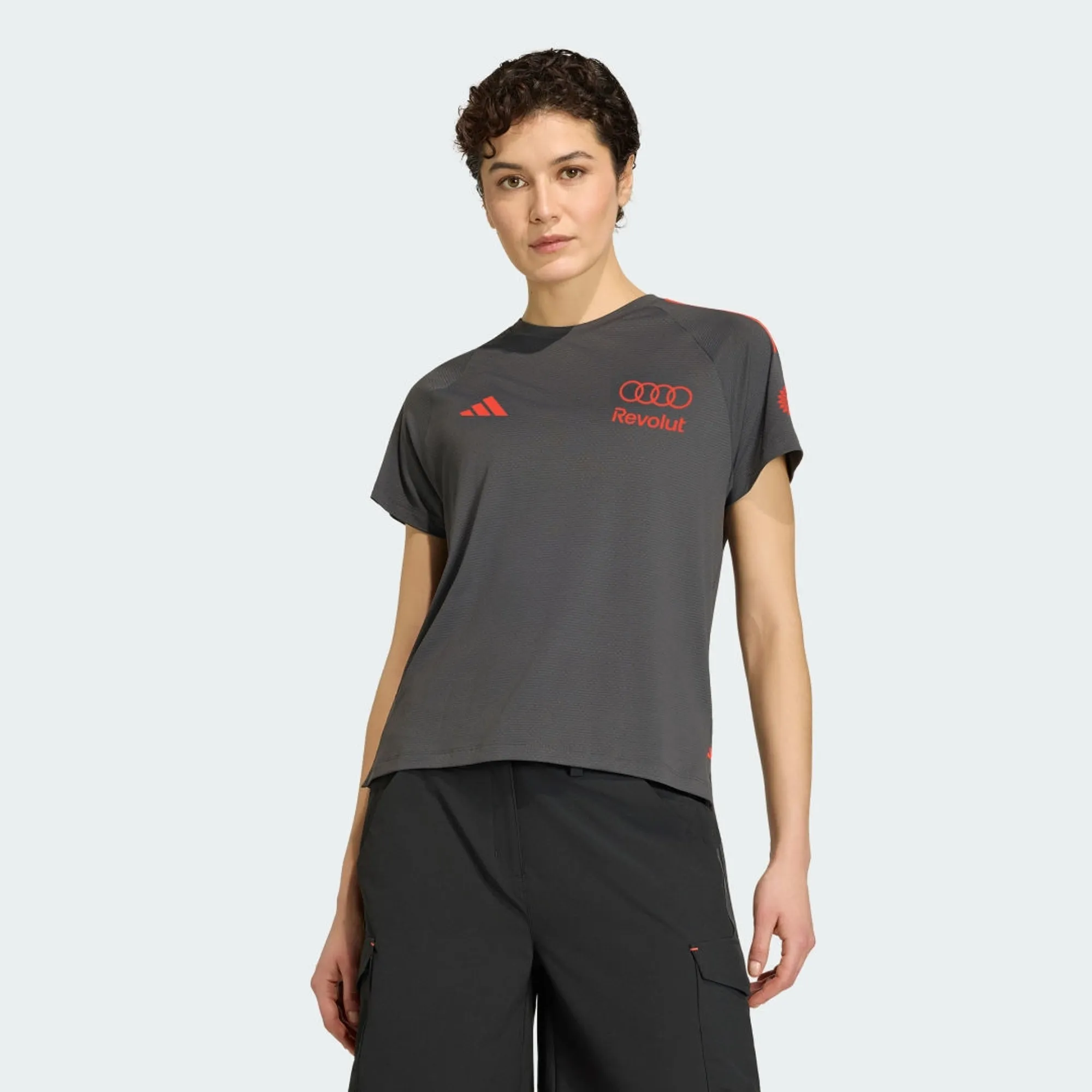 Adidas Performance Audi Formula One Team Mechanics Jersey Women In Utility Black / Hi-Res Red