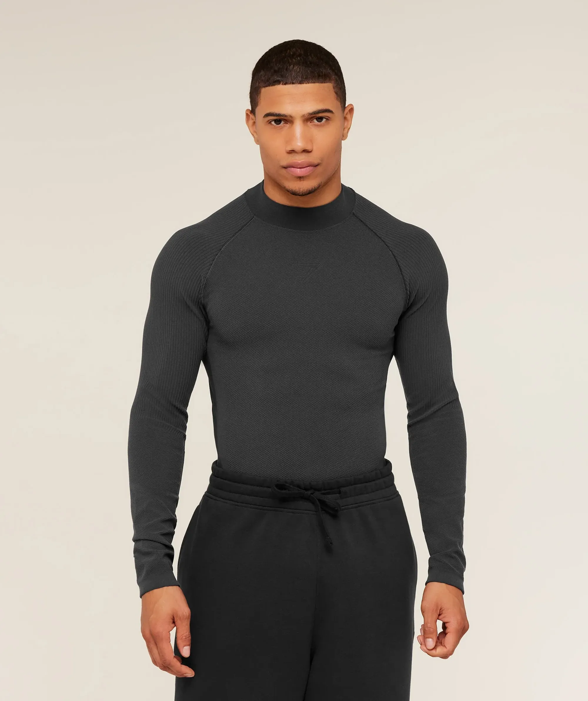 Gymshark Physique Long Sleeve T-Shirt - GS Onyx Grey/GS Black