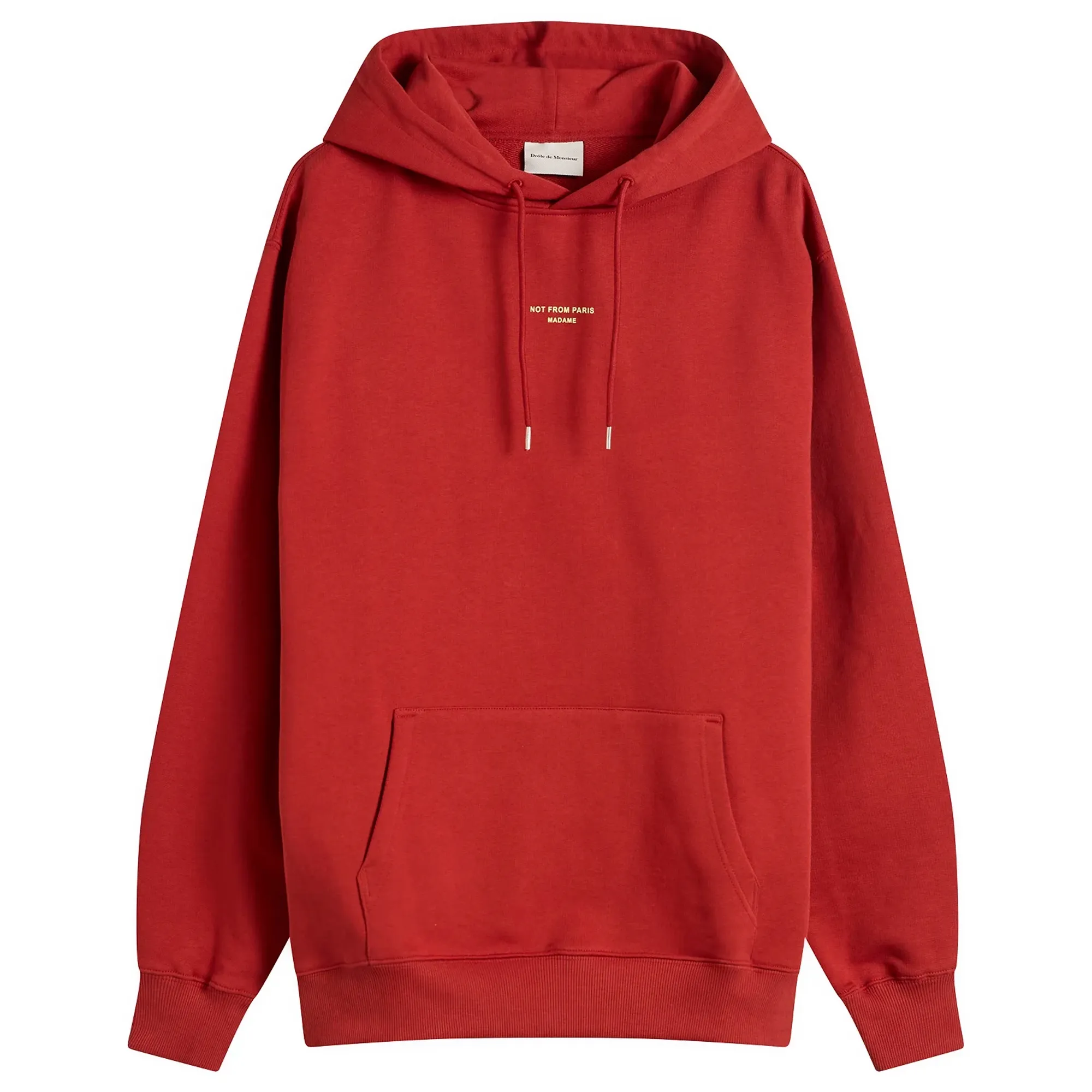 Drôle de Monsieur Men's Classic Slogan Hoodie Dark Red