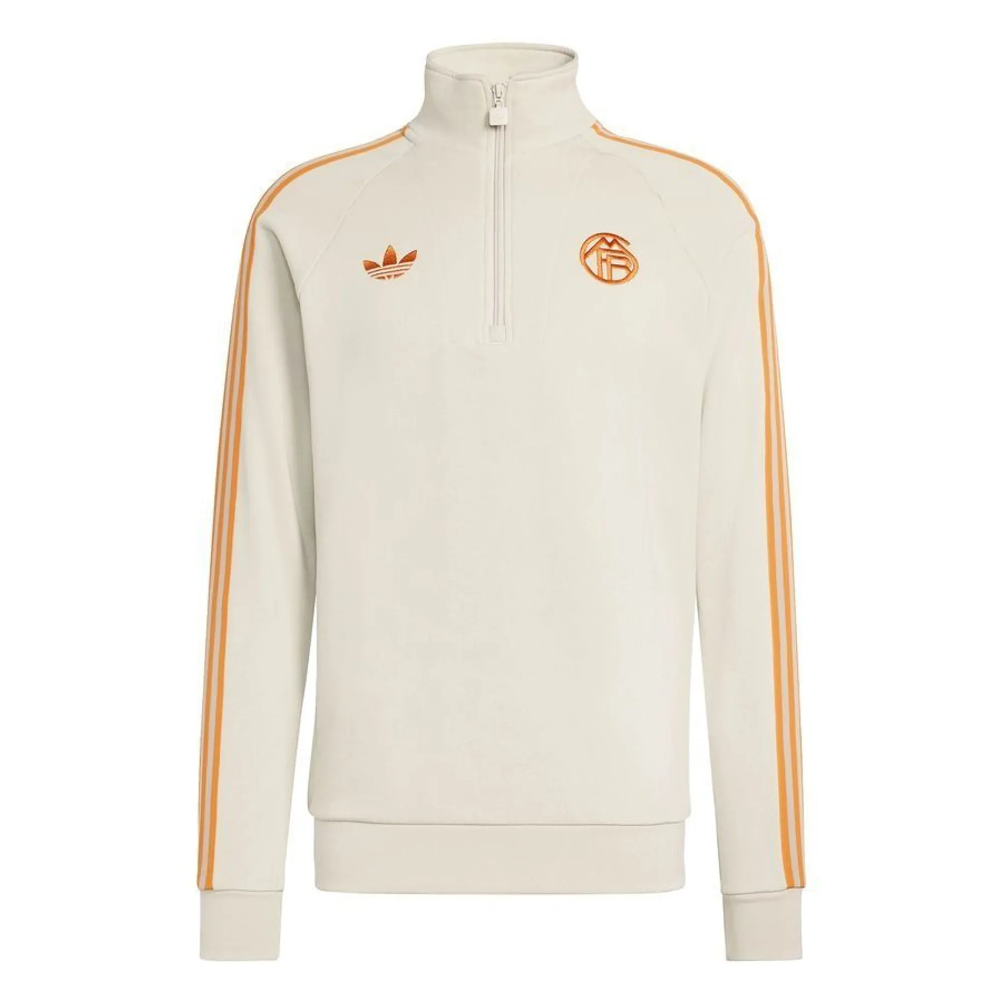 Bayern München Track Top Og Half Zip - Wonder Alumina/White/Orange - ['White', 'Grey']