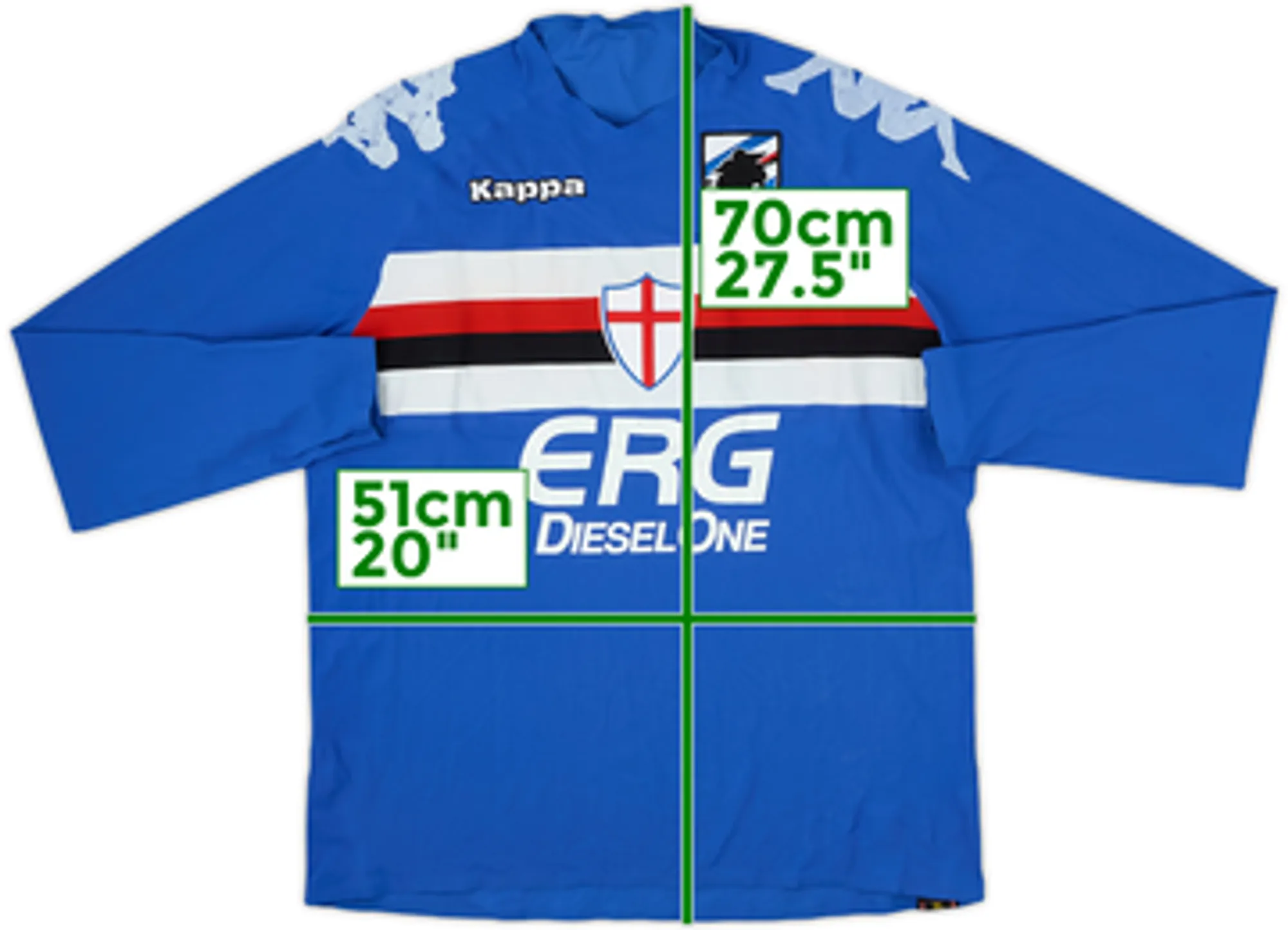 2007-09 Sampdoria Player Issue Home L/S Shirt - 5/10 - (XL)