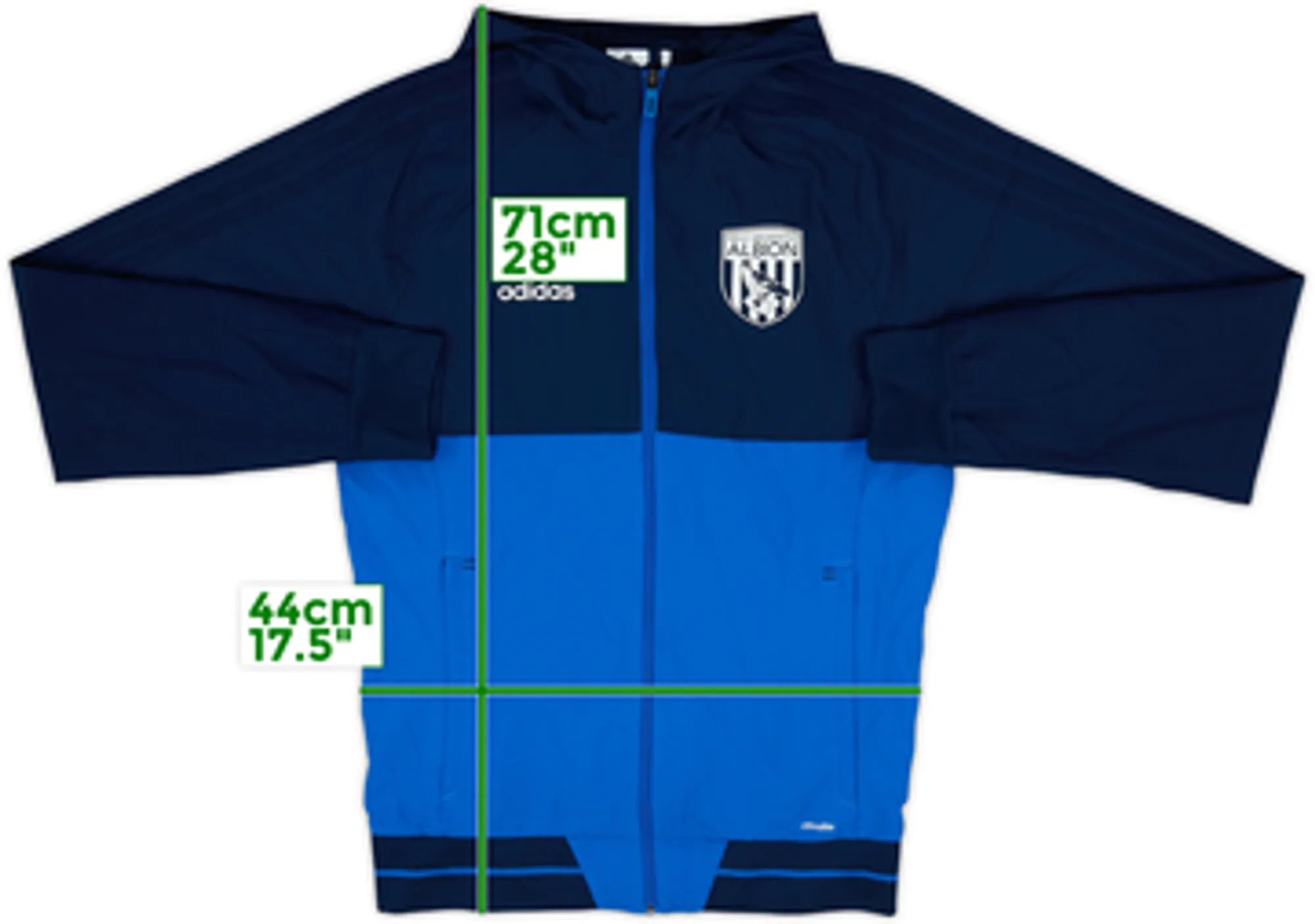 2017-18 West Brom adidas Hooded Track Jacket - 6/10 - (S)