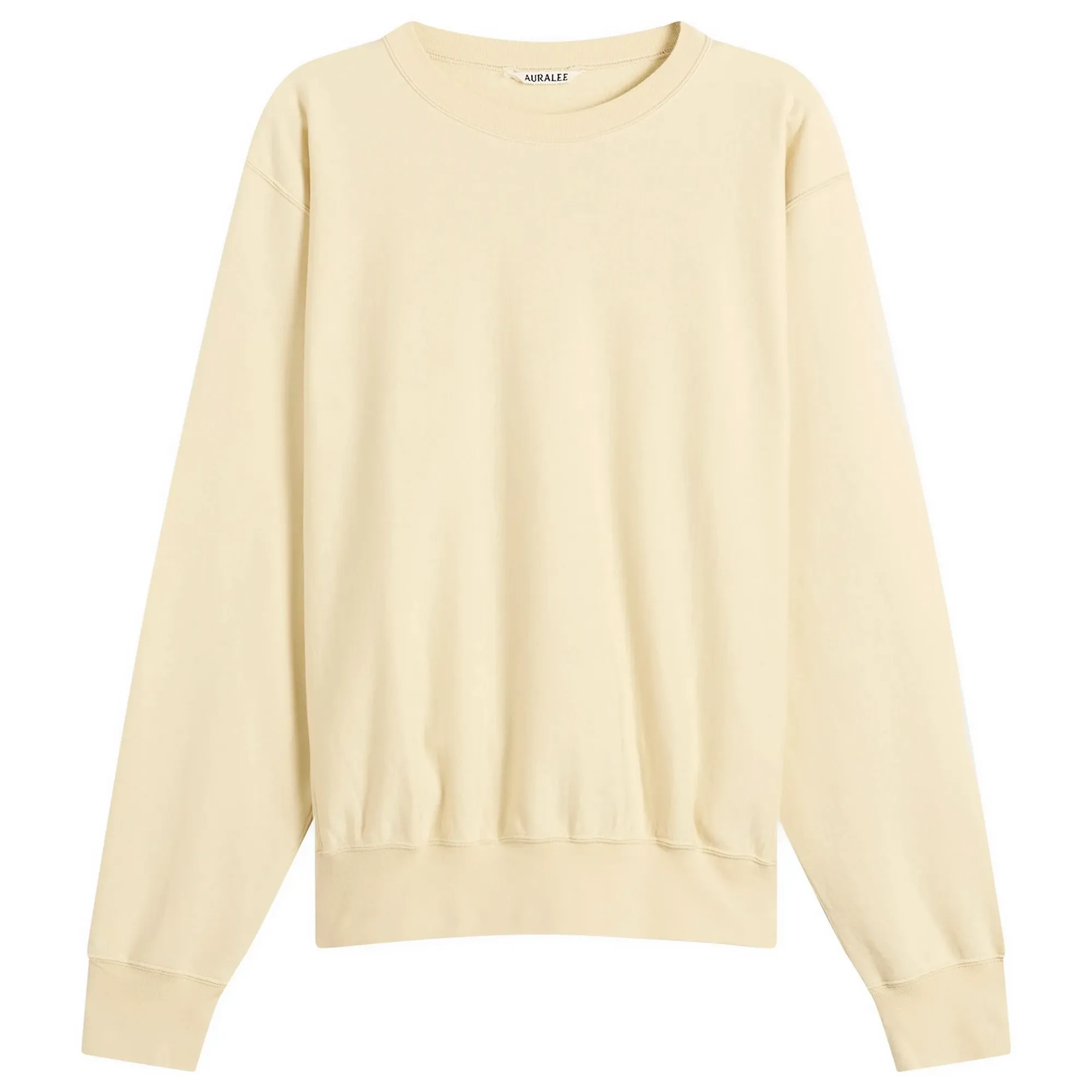 Auralee Men's High Gauge Sweatshirt Ivory Beige