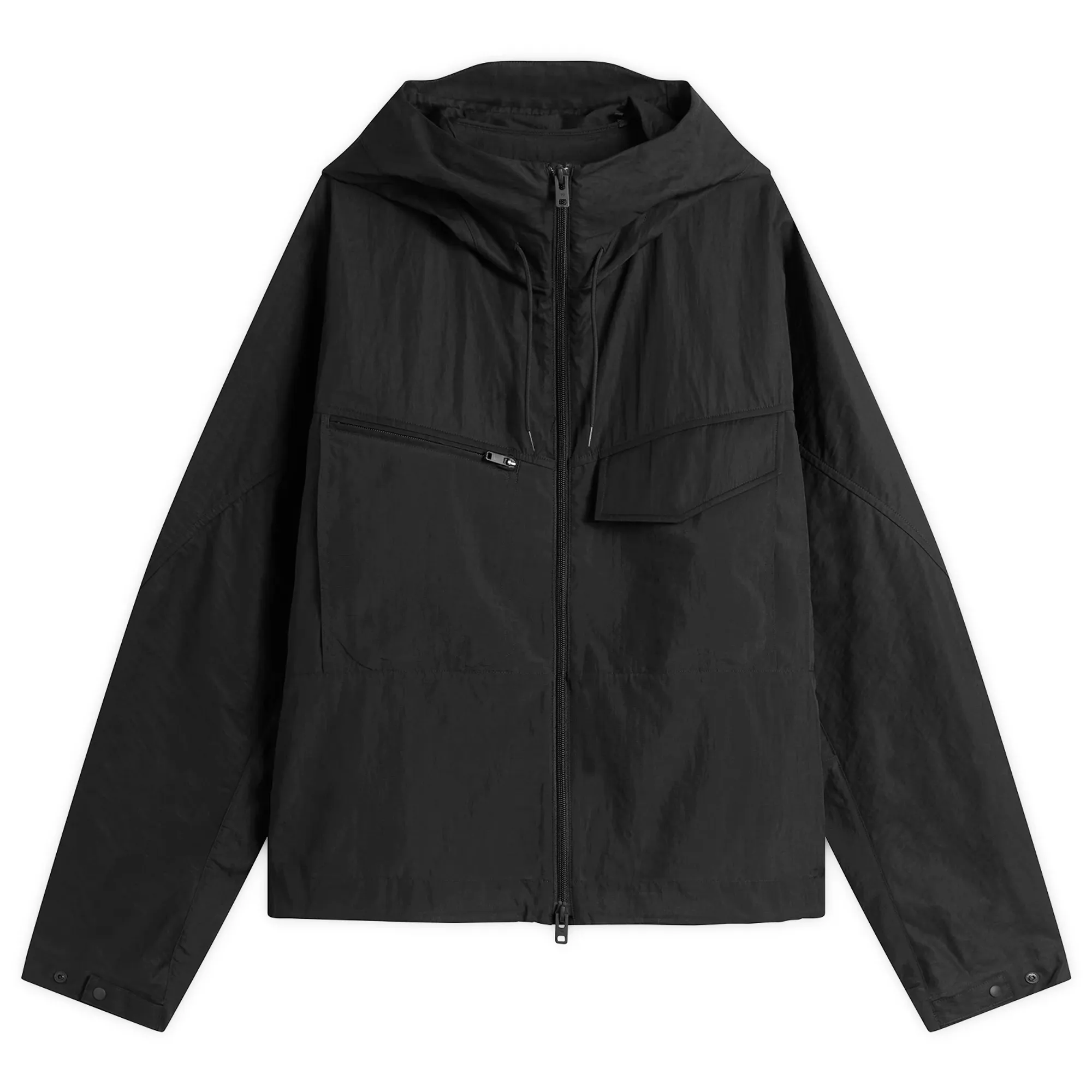 Y-3 Men's Cotton Blend Hooded Jacket Black