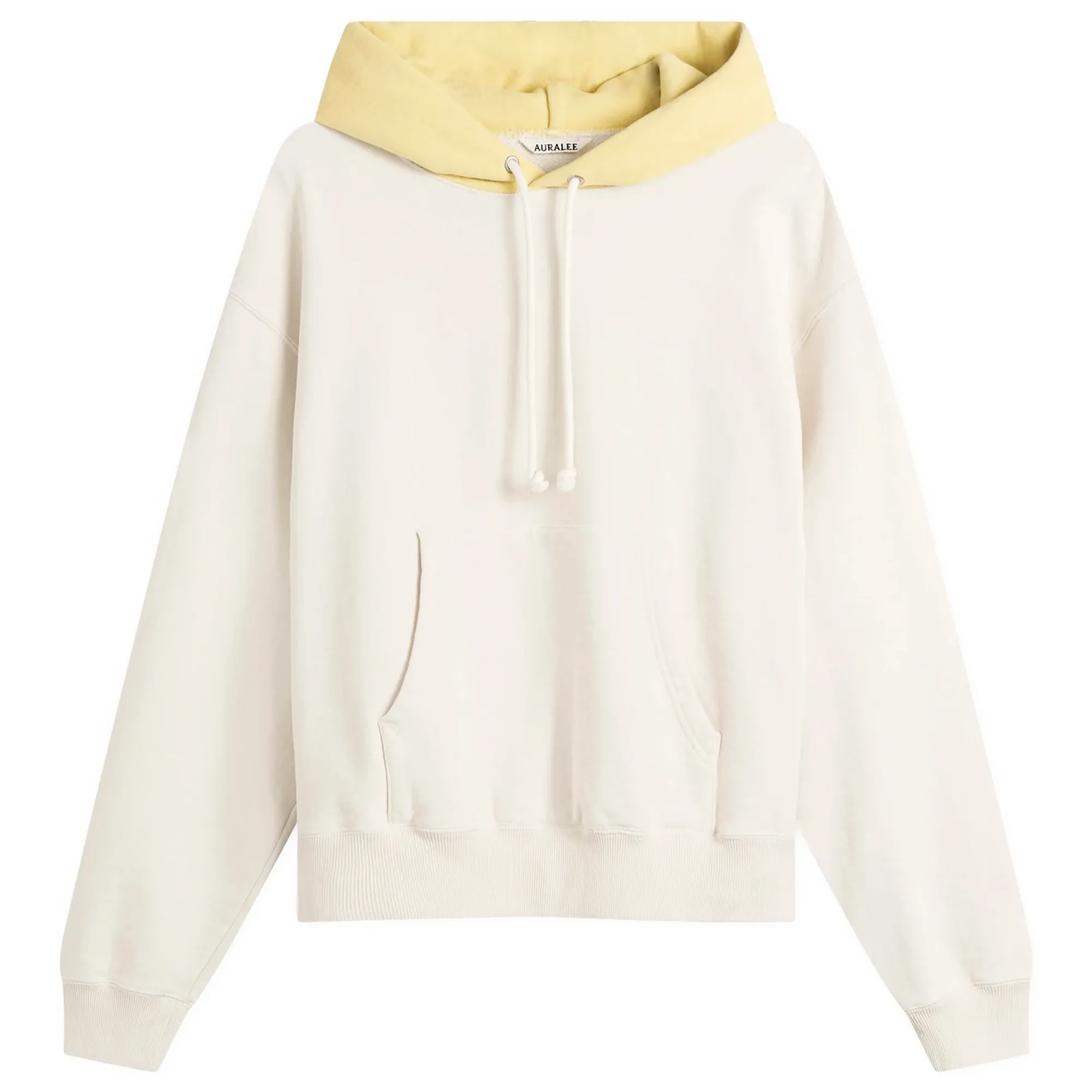 Auralee Women's BD Sweat Parka Smoky White/Light Yellow