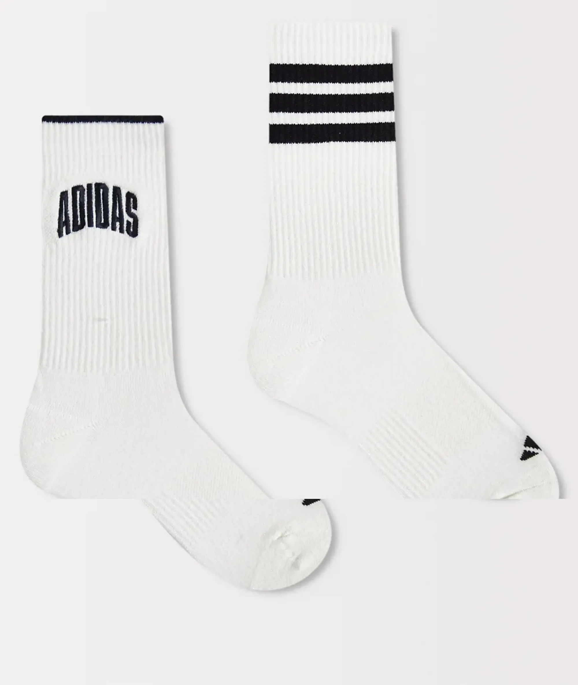 Adidas Training Collegiate Crew Socks In White 2 Pack
