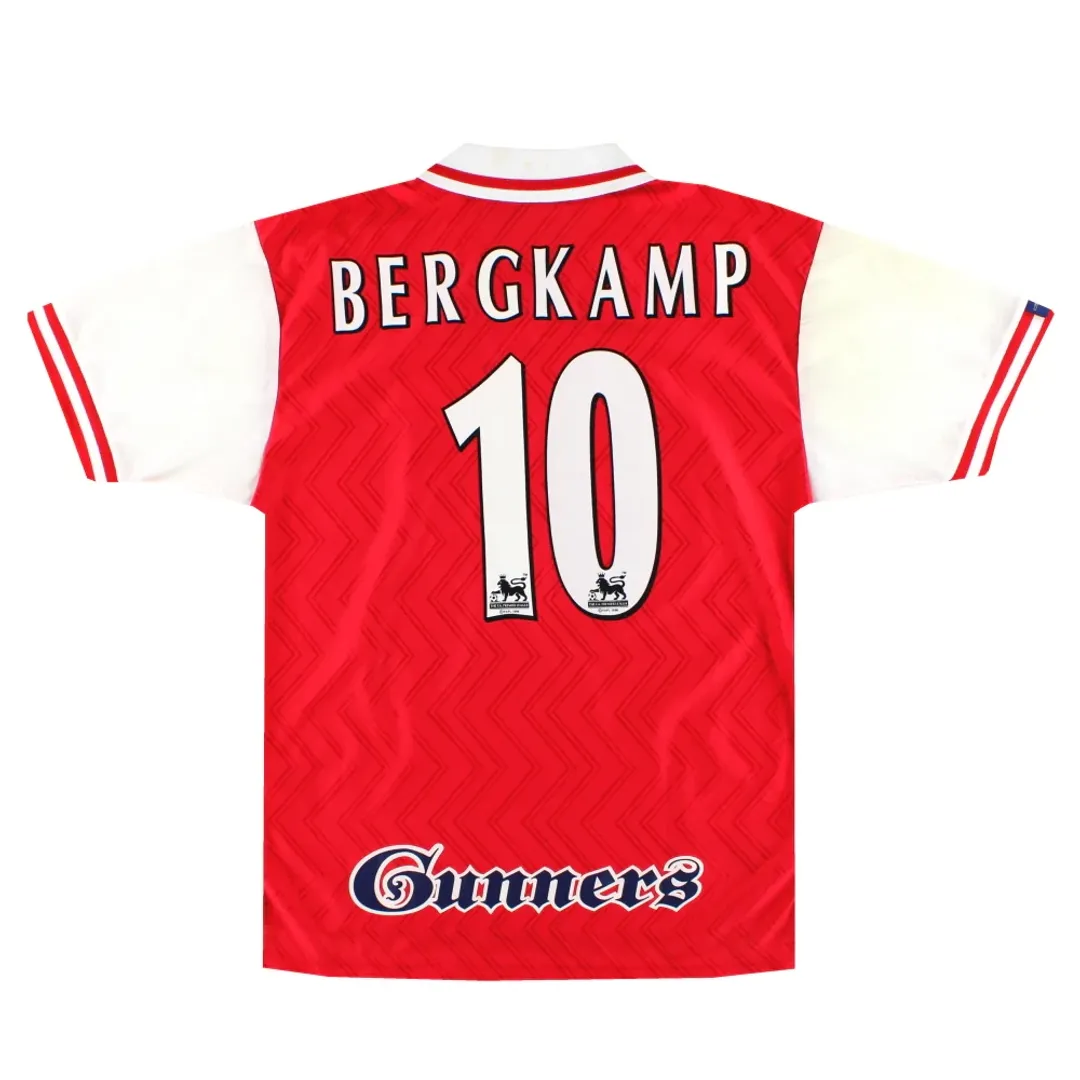1996-98 Arsenal Nike Home Shirt Bergkamp #10 L - Arsenal