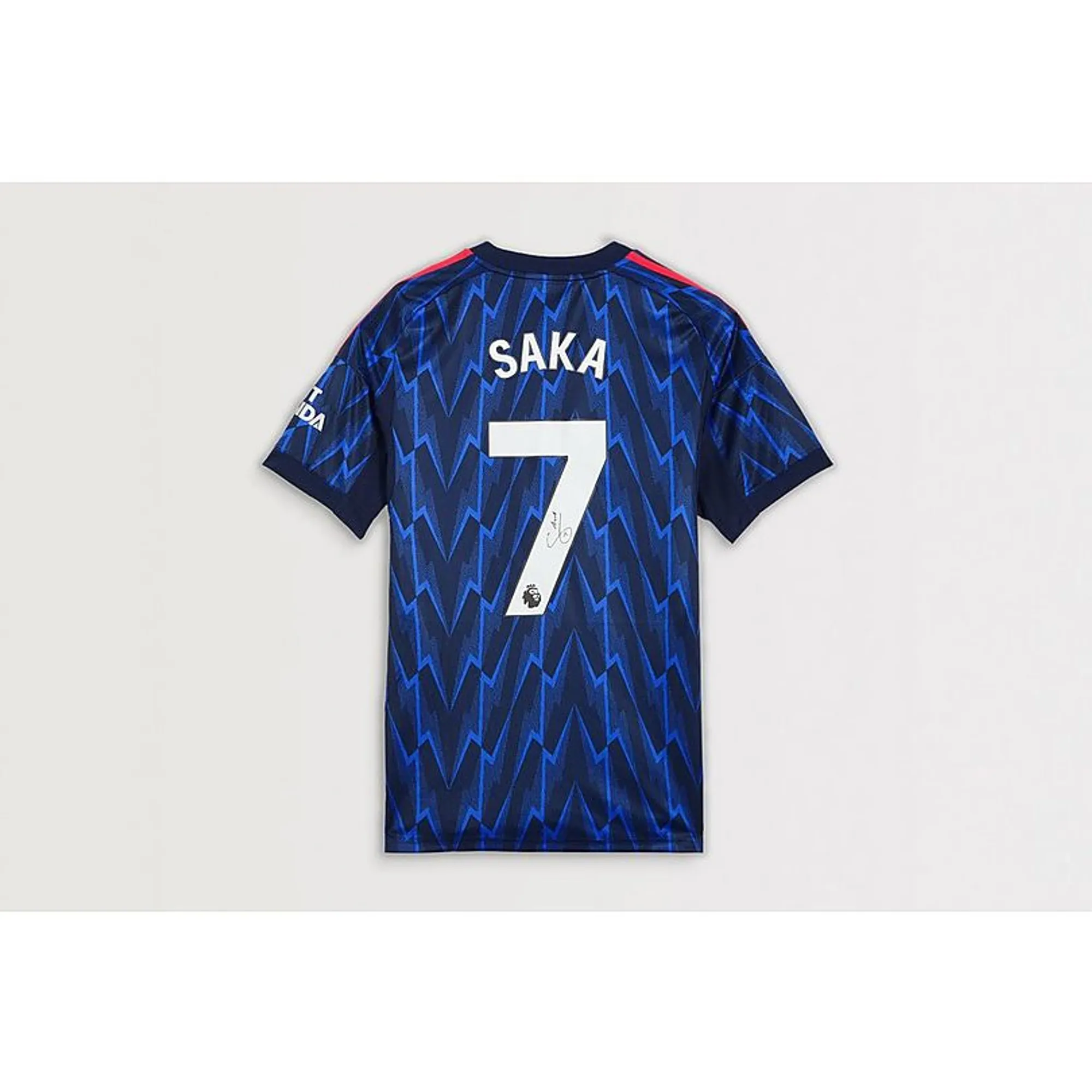 Arsenal 25/26 Away Boxed Signed Shirt SAKA, Multicolor