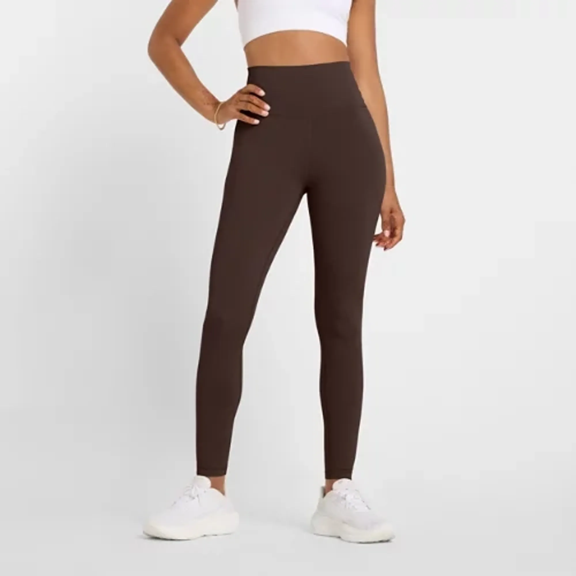 New Balance Women's NB Define High Rise Legging 25" in Brown Poly Knit