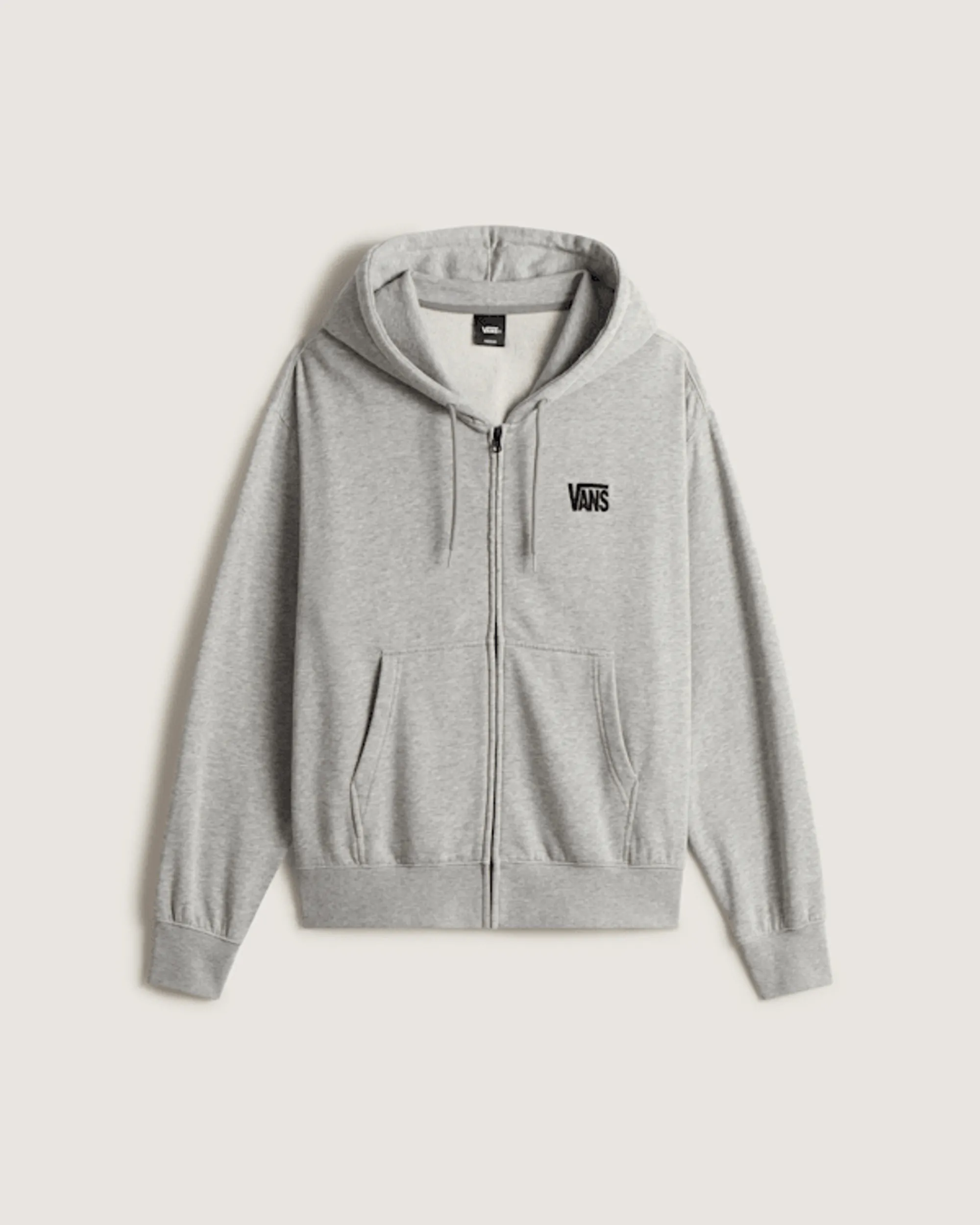 Vans - Stretch Logo Zip Pullover Hoodie, Man, Grey
