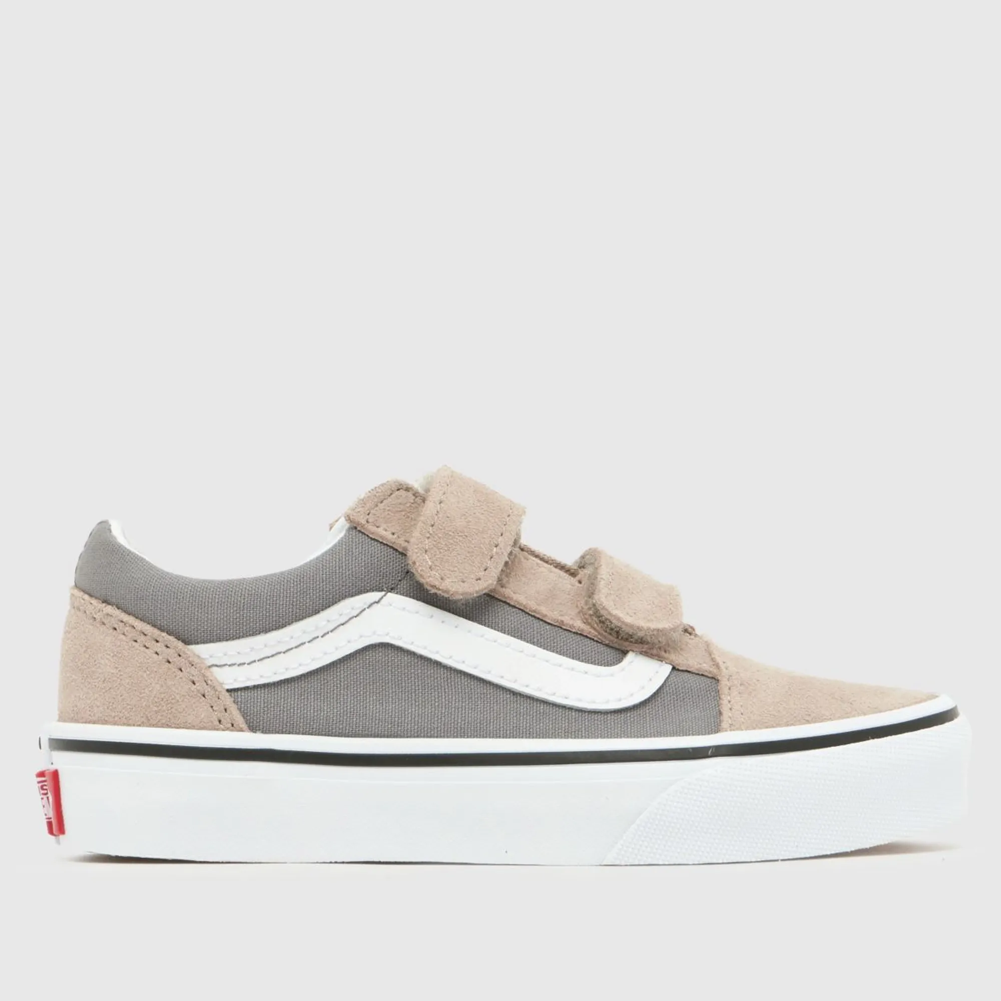 Vans - Kids Old Skool V Shoes (4-8 Years), Grey