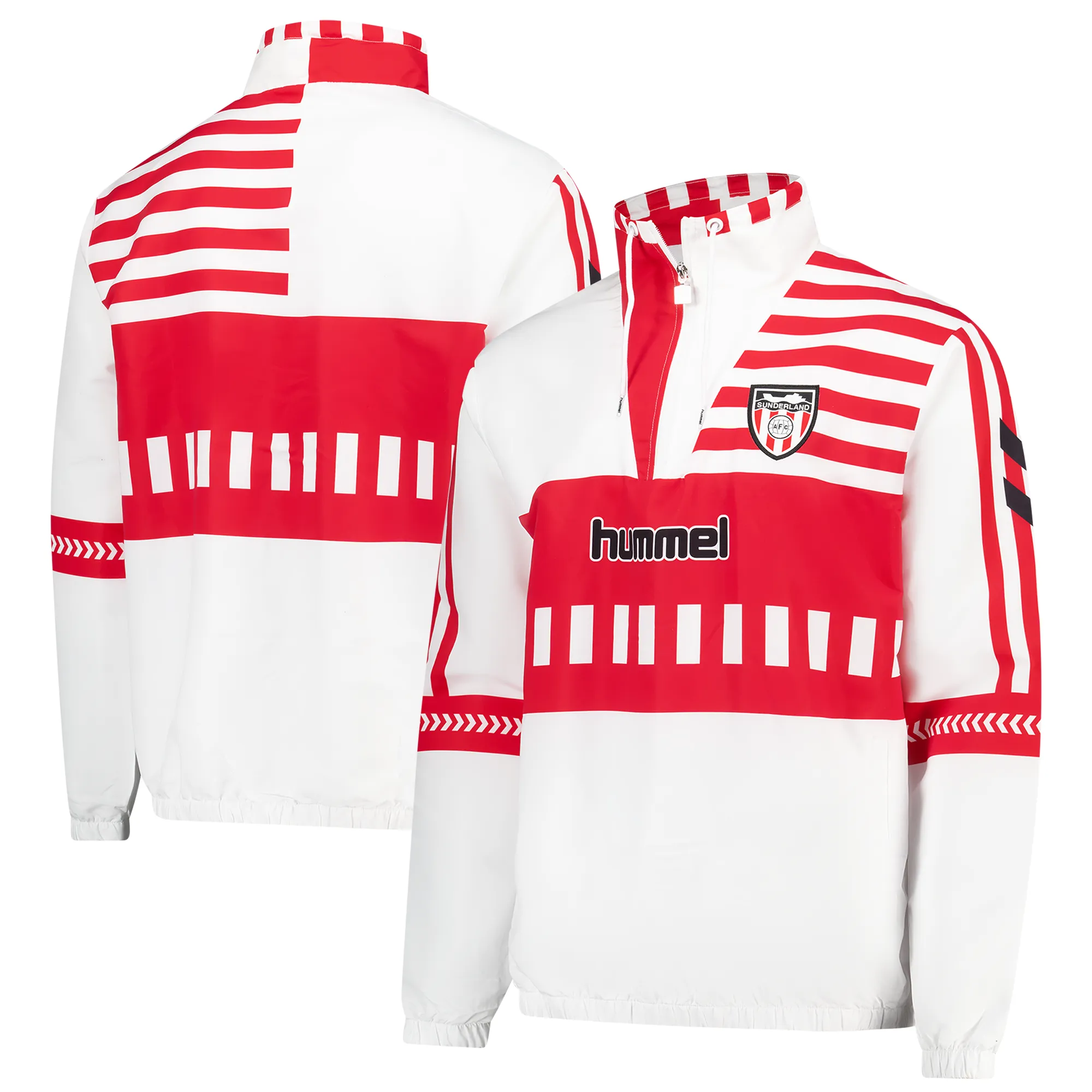 Sunderland Hummel Retro Remix 1/4 Zip Shell Jacket - White