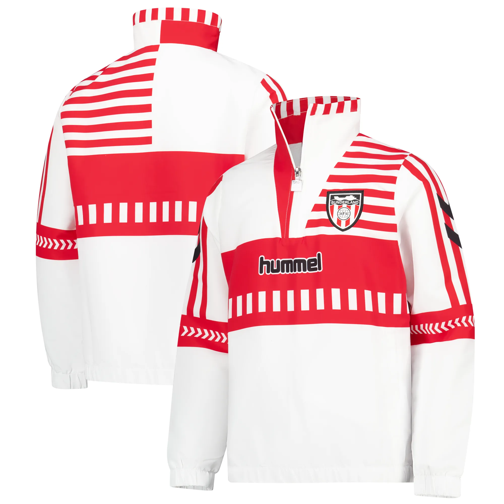 Sunderland Hummel Retro Remix 1/4 Zip Shell Jacket - White - Kids