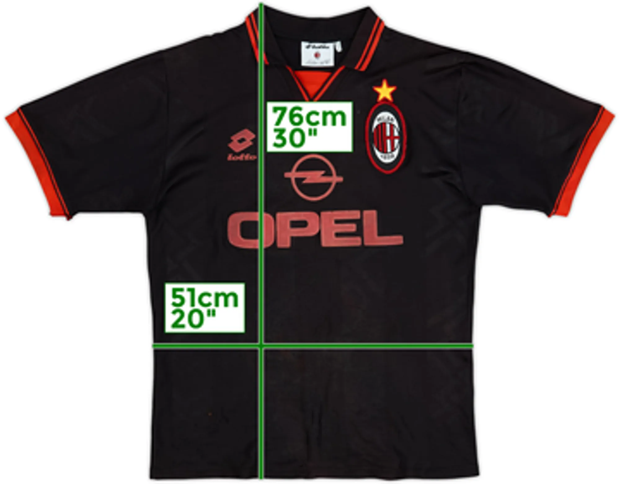 1996-97 AC Milan Third Shirt - 5/10 - (L)