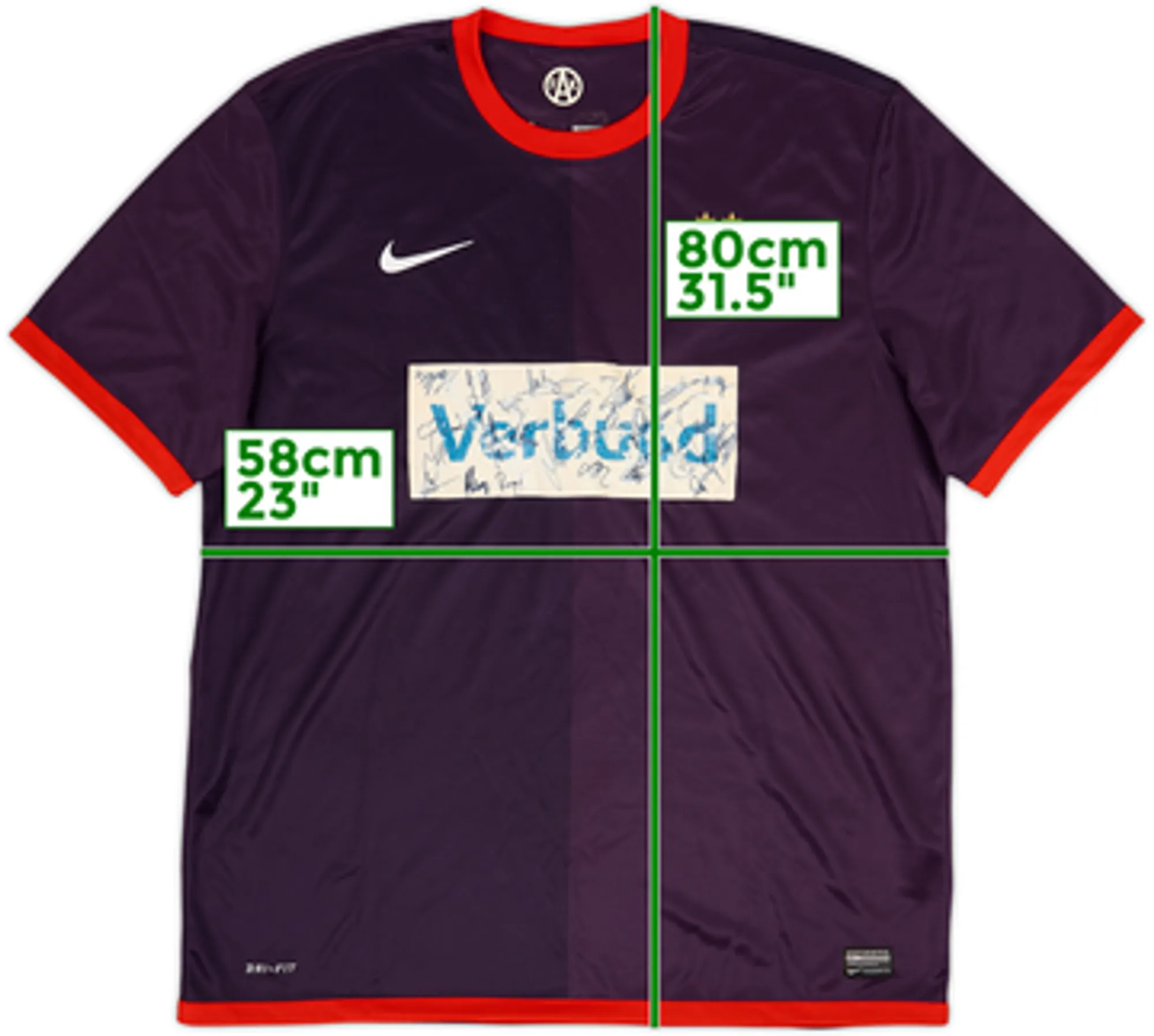 2012-14 Austria Vienna Squad Signed Home Shirt - 5/10 - (XL)