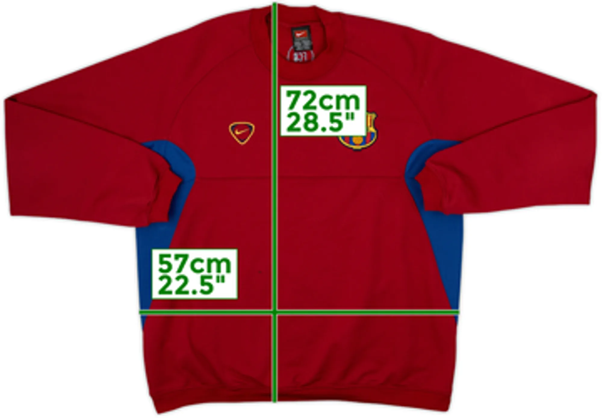 2000-01 Barcelona Nike Sweat Top - 7/10 - (M)