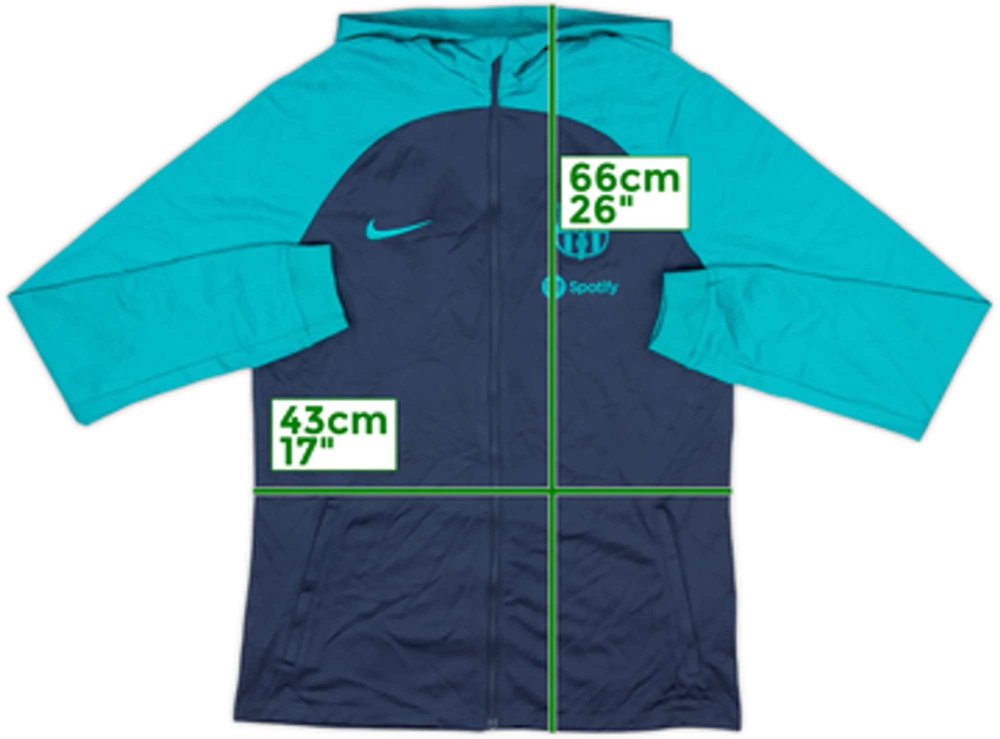 2023-24 Barcelona Nike Hooded Track Jacket - 10/10 - (XL.Boys)