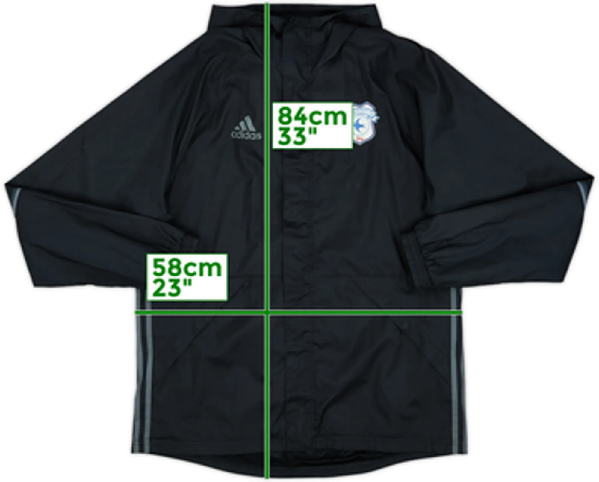 2015-16 Cardiff City adidas Hooded Track Jacket LH - 6/10 - (L)