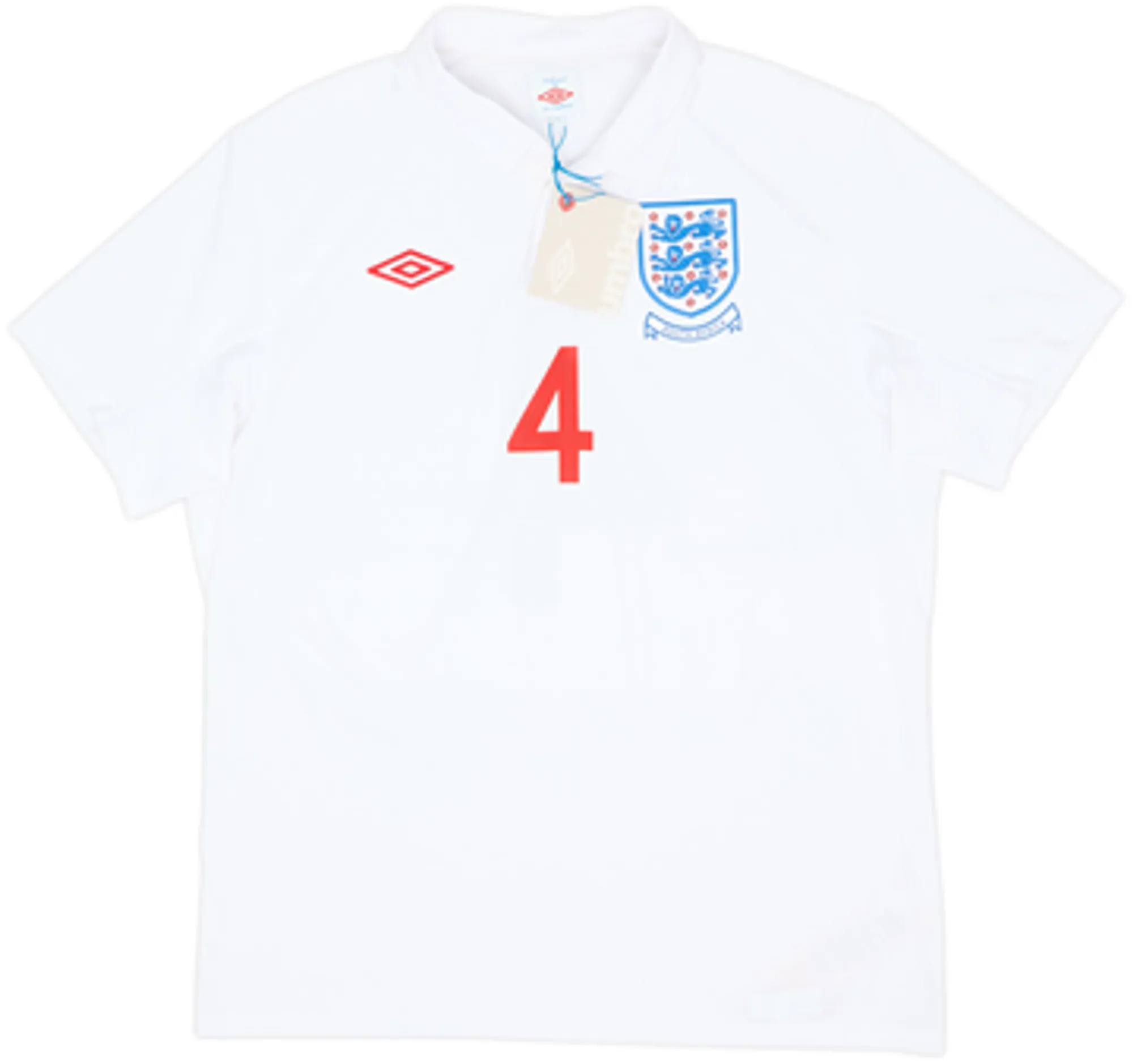 2009-10 England 'South Africa' Home Shirt Gerrard #4 (L)