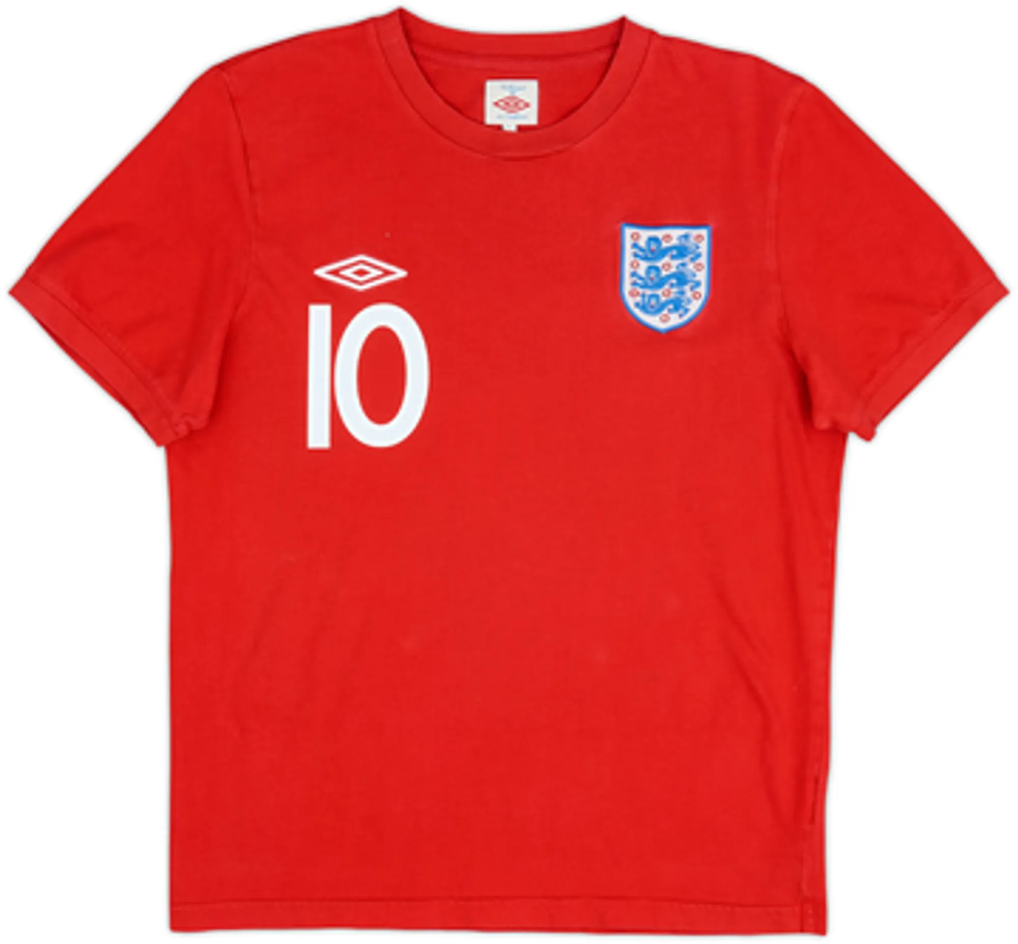 2010-11 England Umbro Cotton Tee Rooney #10 - 7/10 - (M)