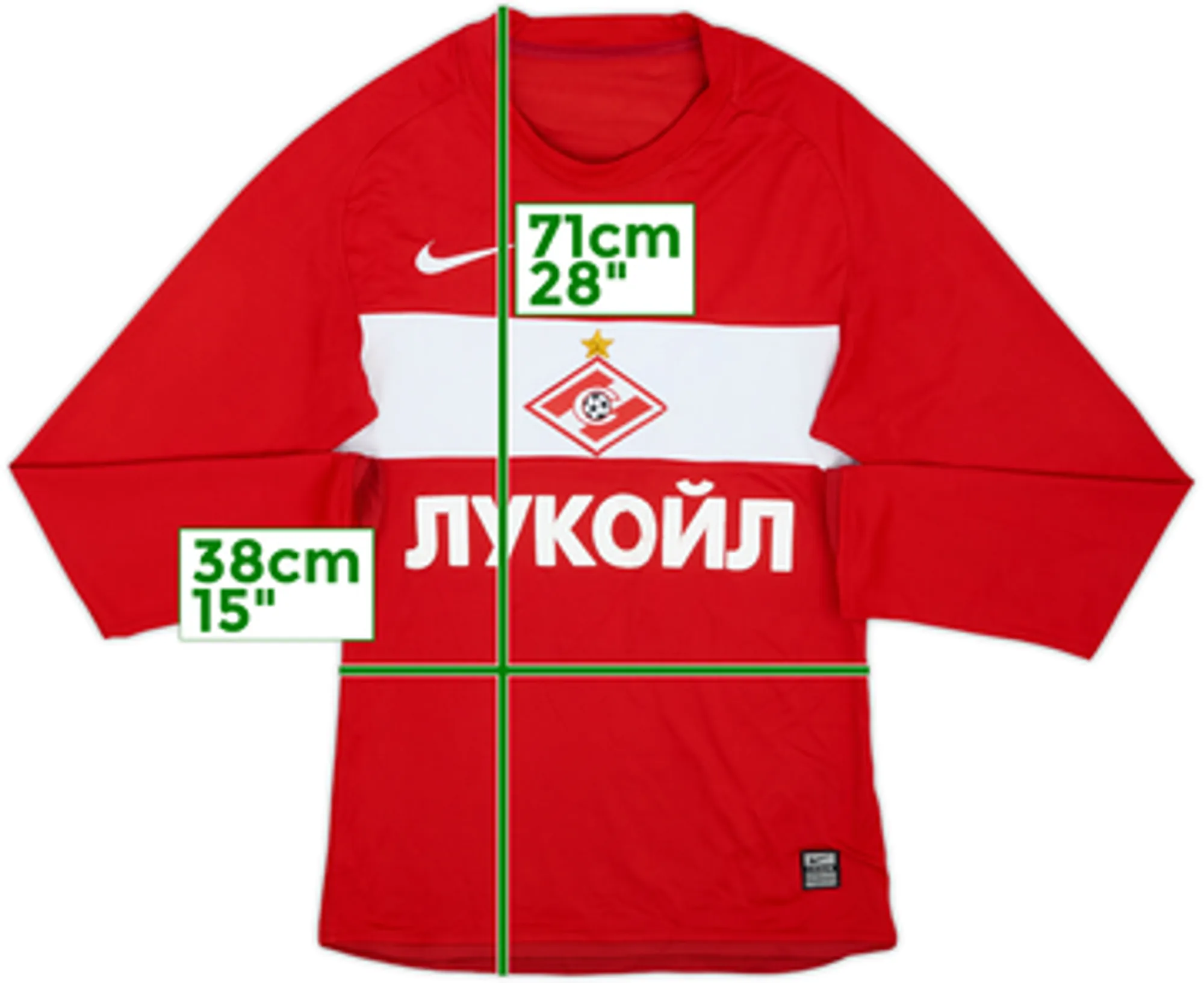 2009 Spartak Moscow Player Issue Home L/S Shirt - 7/10 - (S)