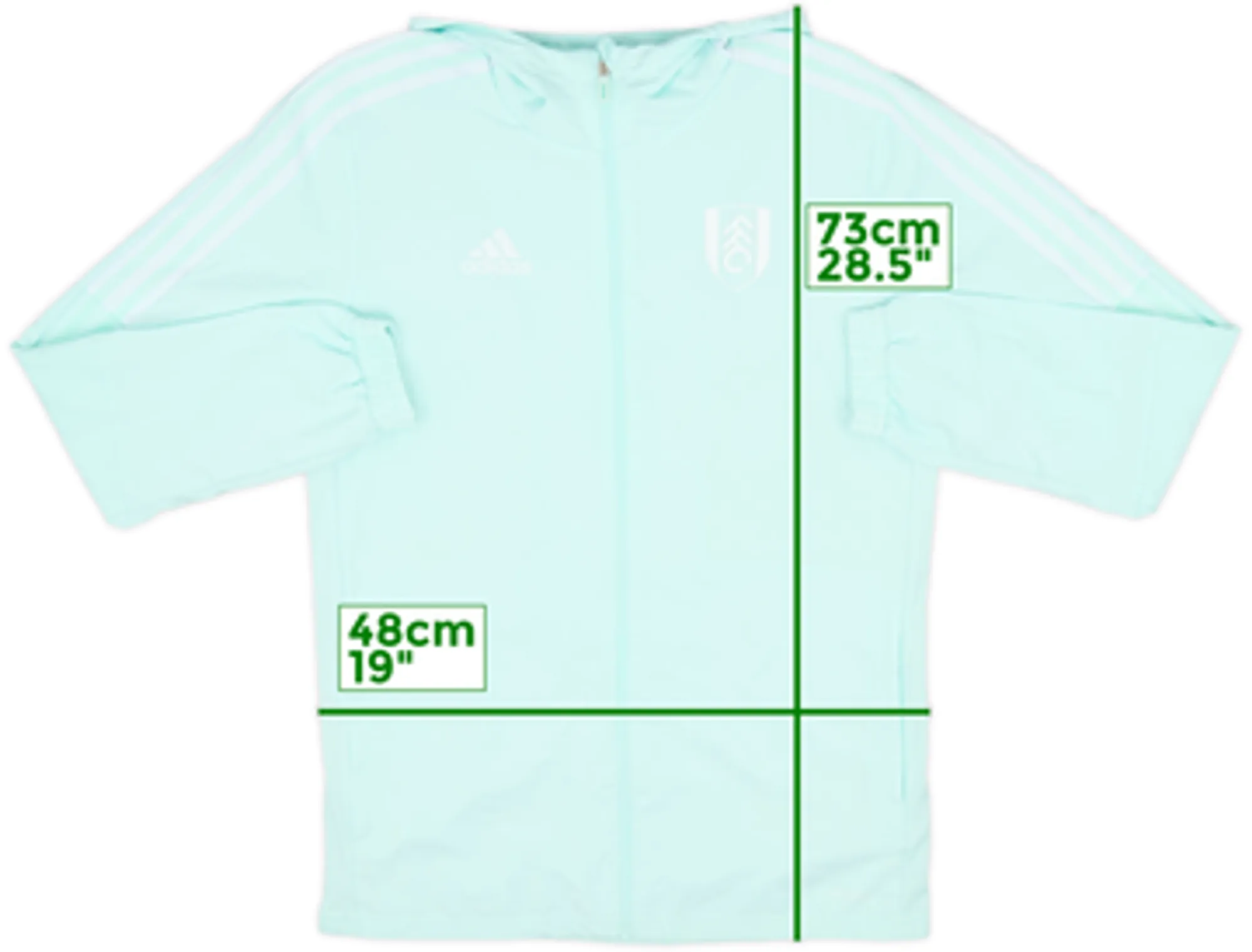 2021-22 Fulham adidas Hooded Track Jacket - 8/10 - (S)