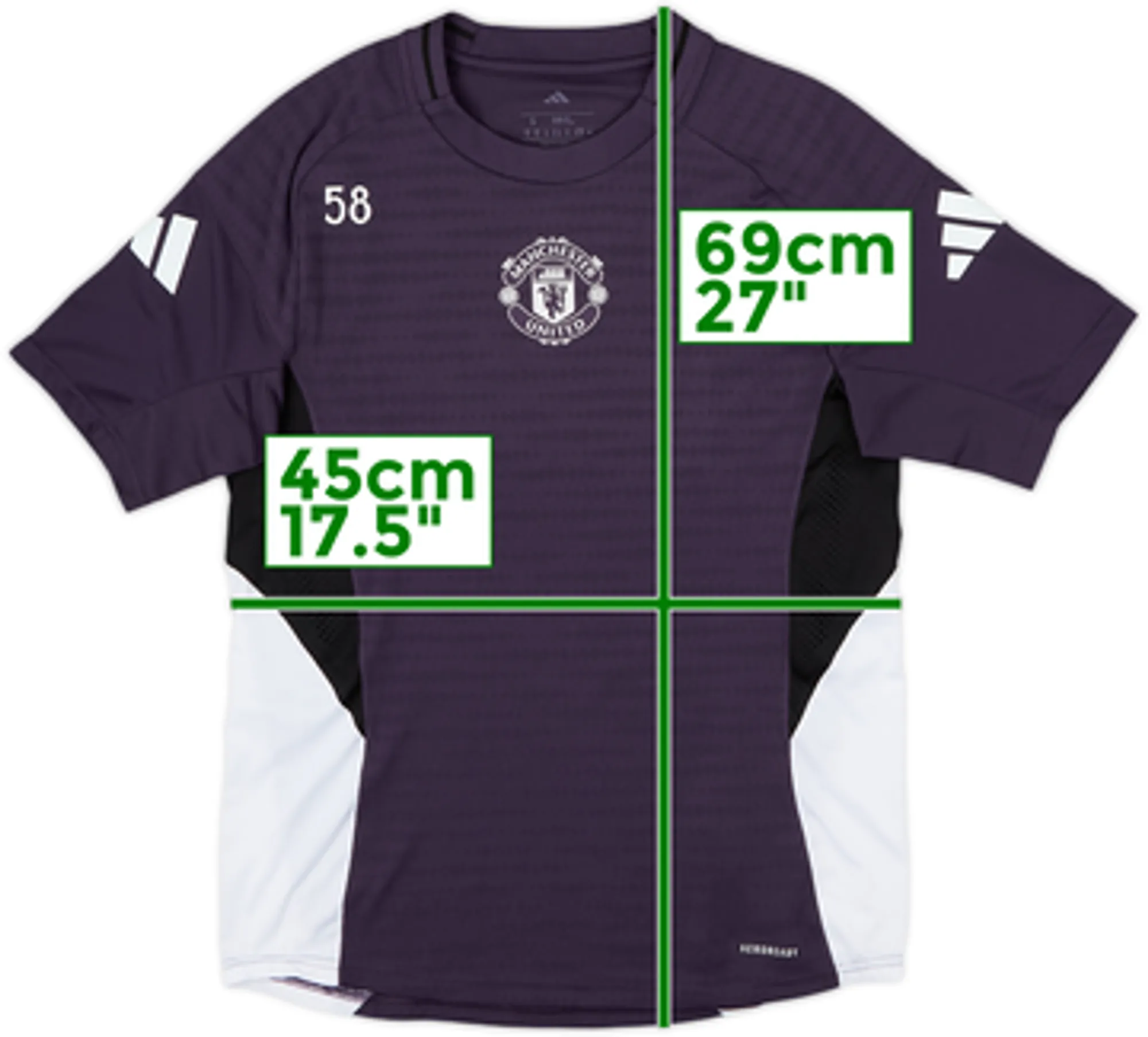 2020-21 Manchester United adidas Player Issue Training Shirt #58 - 9/10 - (S)