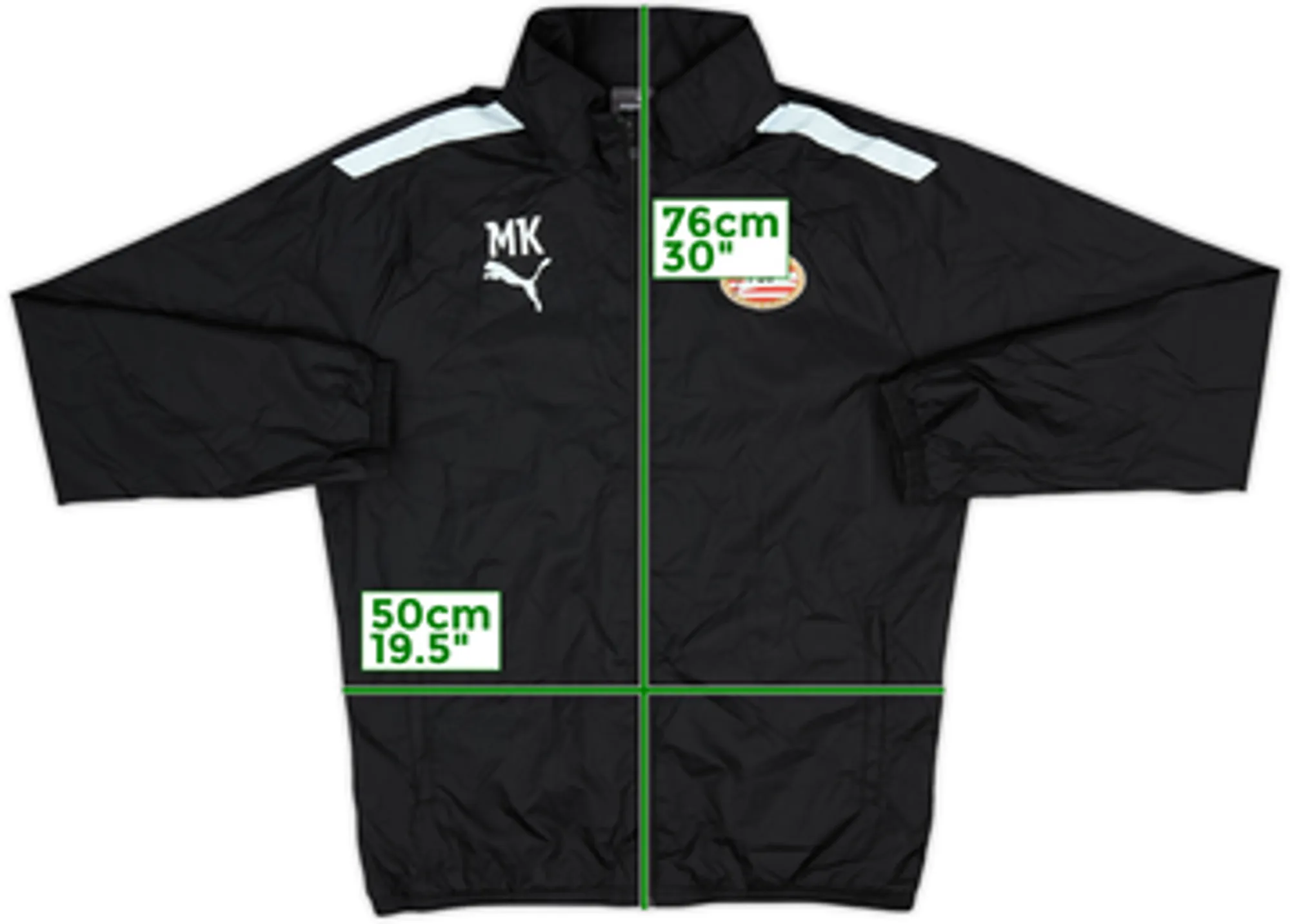 2022-23 PSV Staff Issue Puma Hooded Rain Jacket MK - 10/10 - (M)