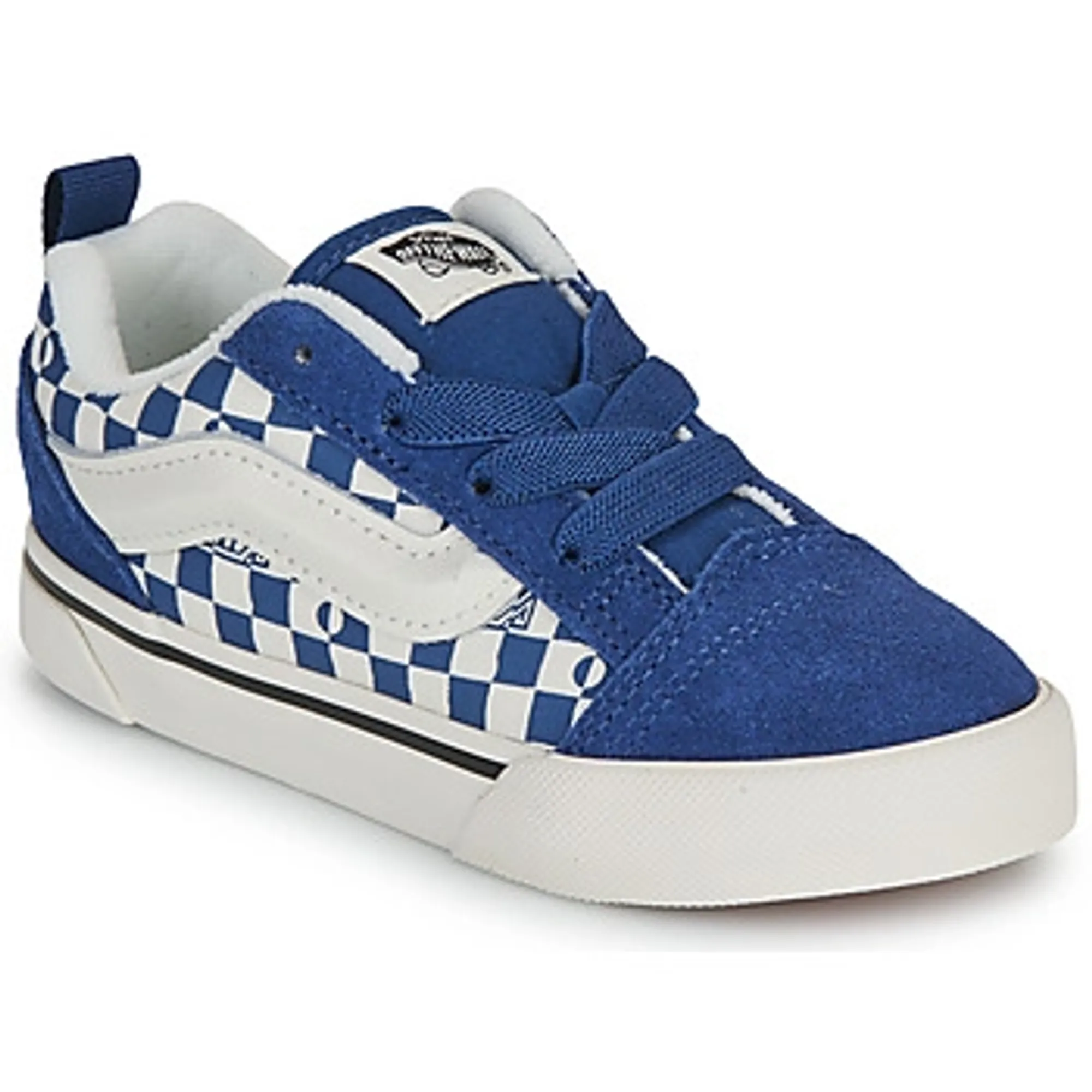 Vans  Knu Skool Elastic Lace GEO CHECK INDIGO  girls's Children's Shoes (Trainers) in Blue