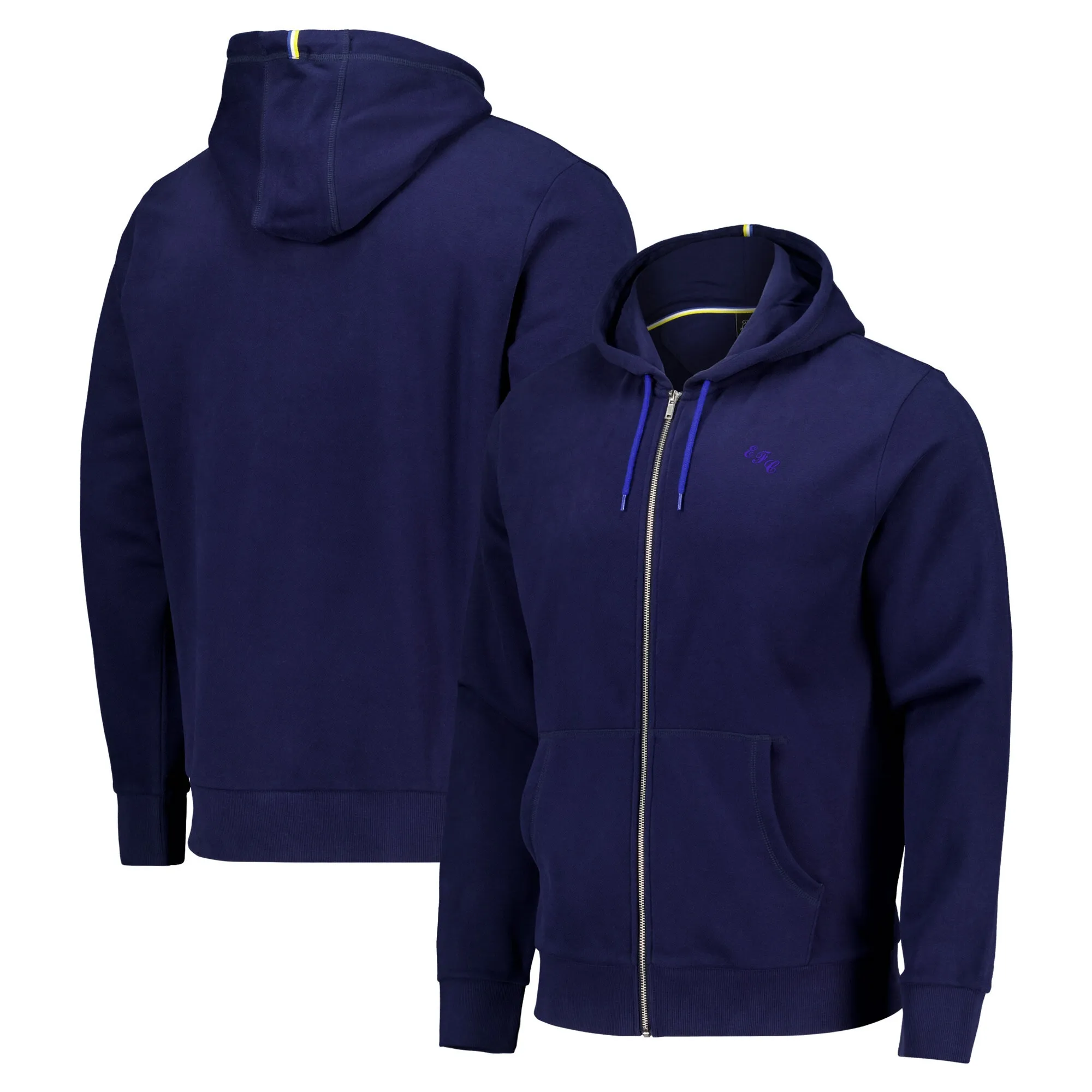Everton Essentials Full Zip Hoodie - Maritime Blue - Mens