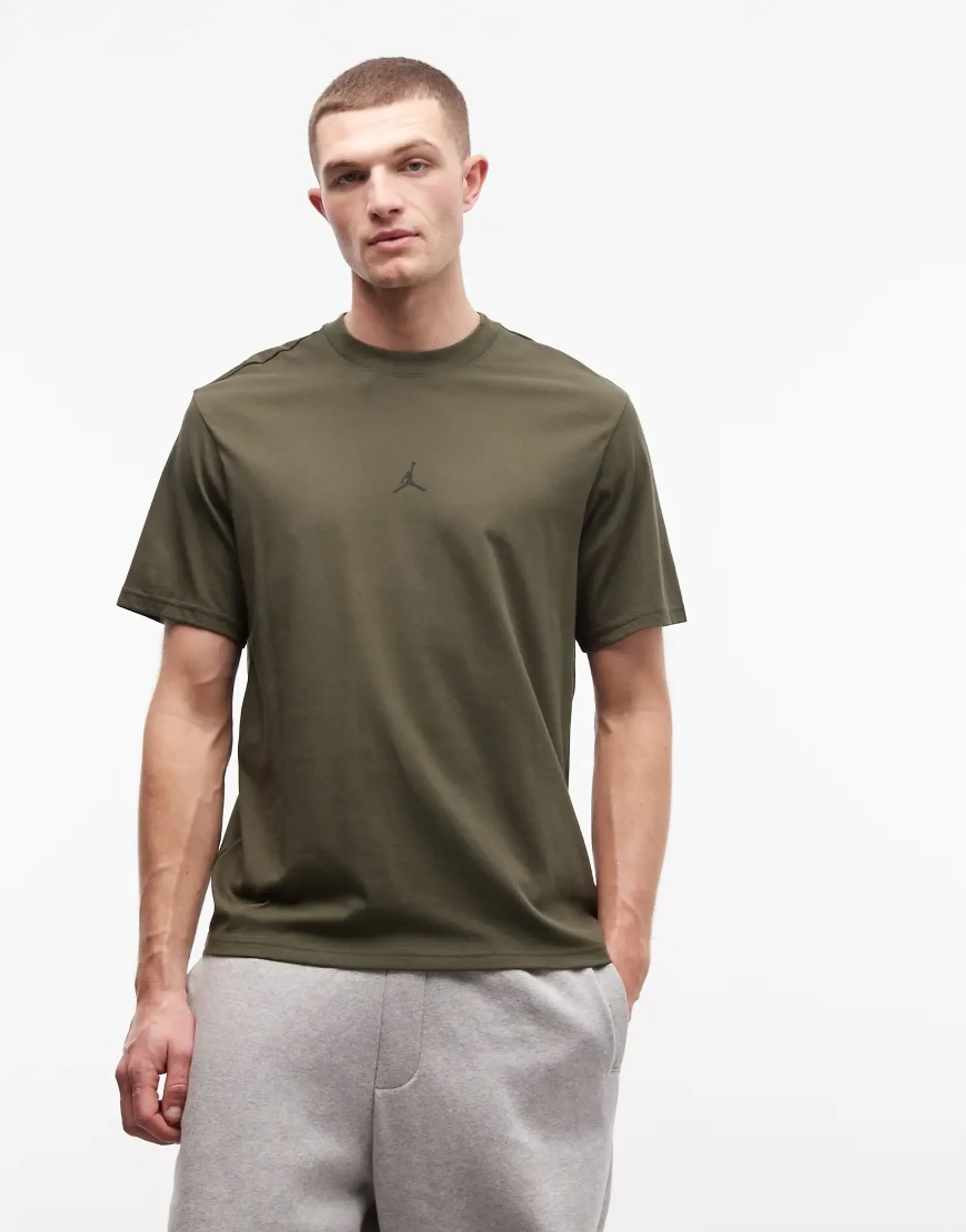 Jordan Sport Jumpman T-Shirt In Khaki-Green