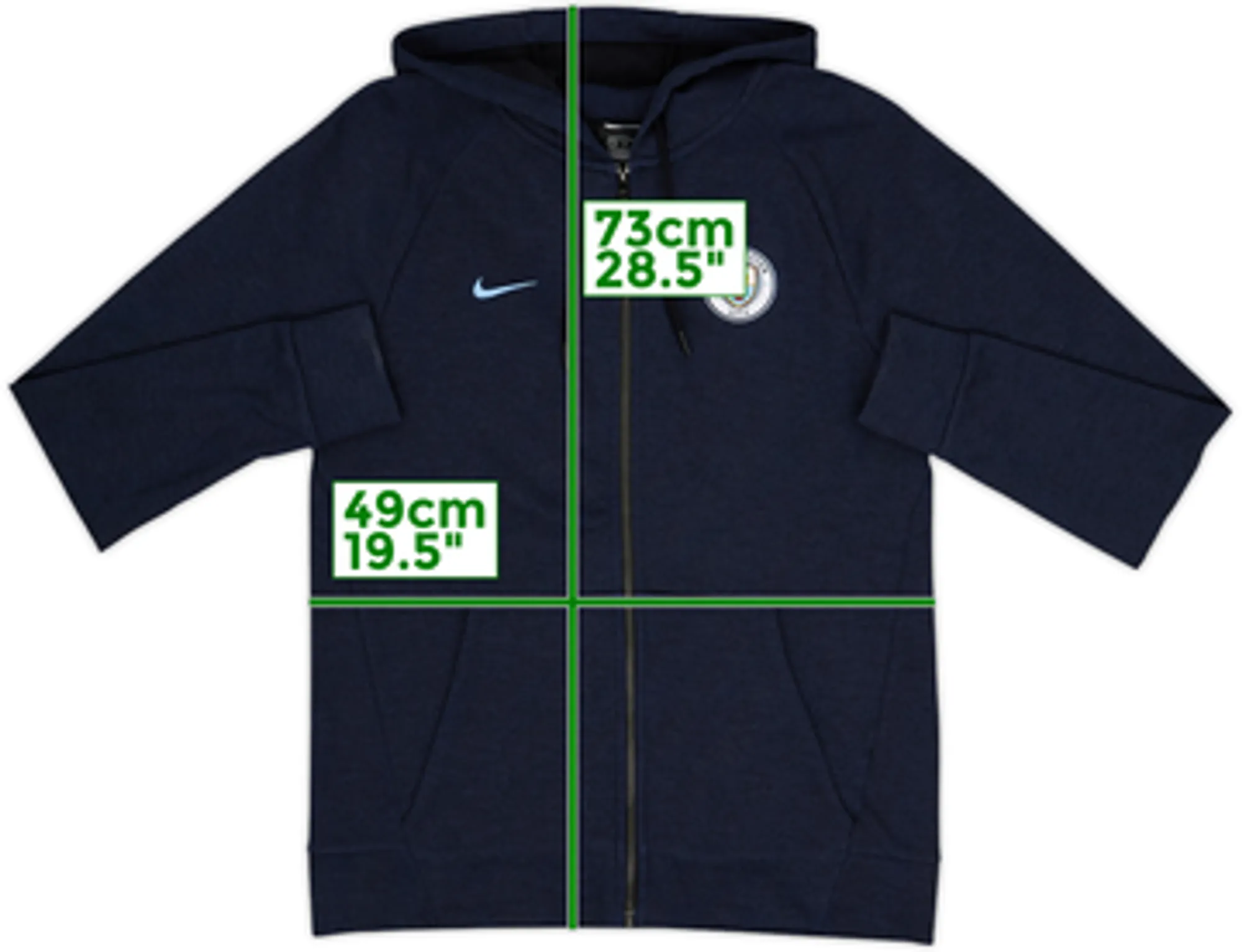 2017-18 Manchester City Nike Hooded Track Jacket - 9/10 - (S)