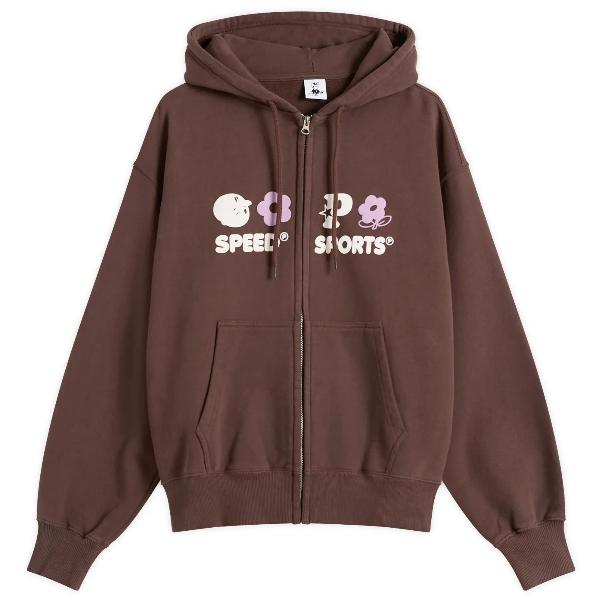 Pawa Speed Sports Men's Multi Monogram Zip Hoodie Chocolate