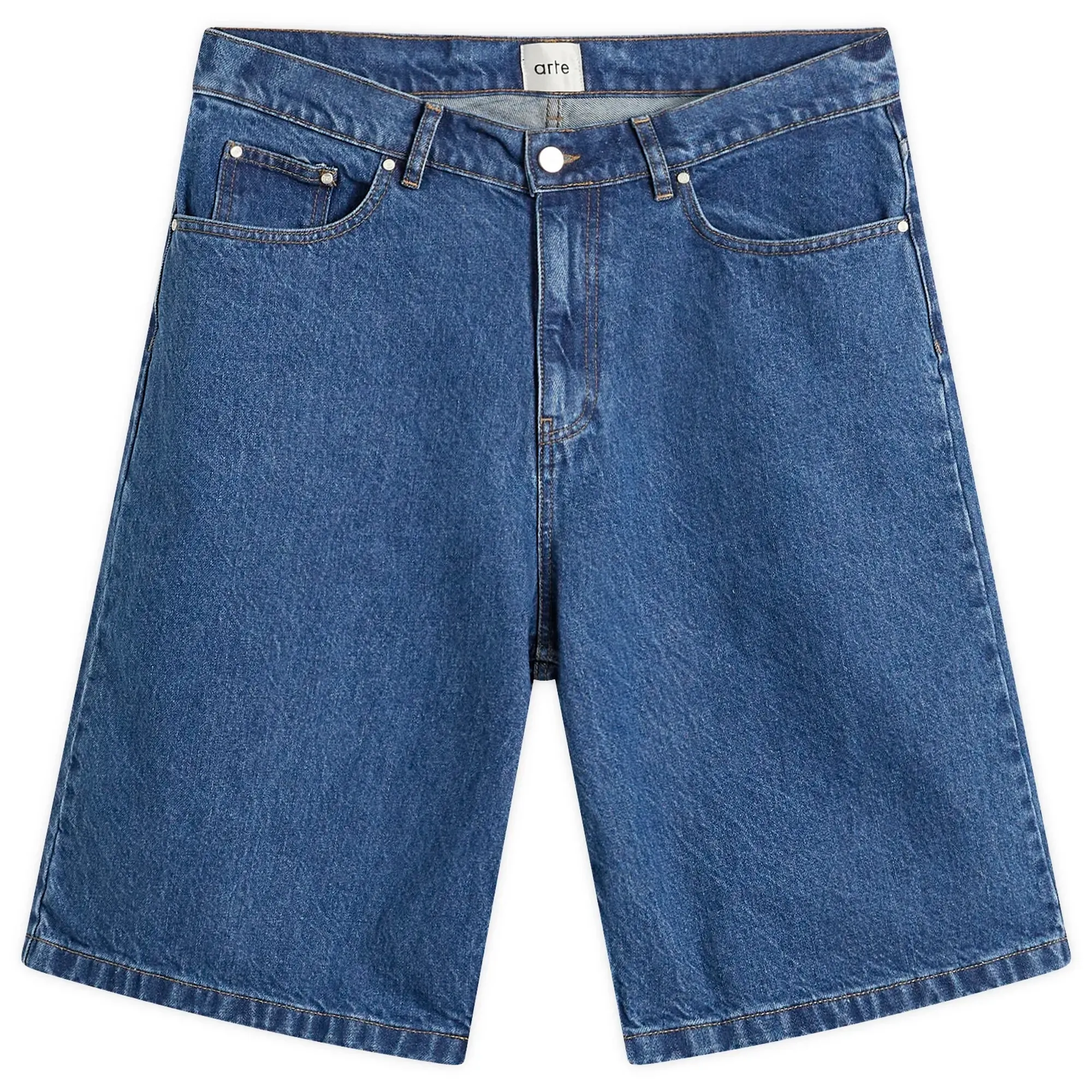 Arte Men's Round Pocket Denim Shorts Raw Denim