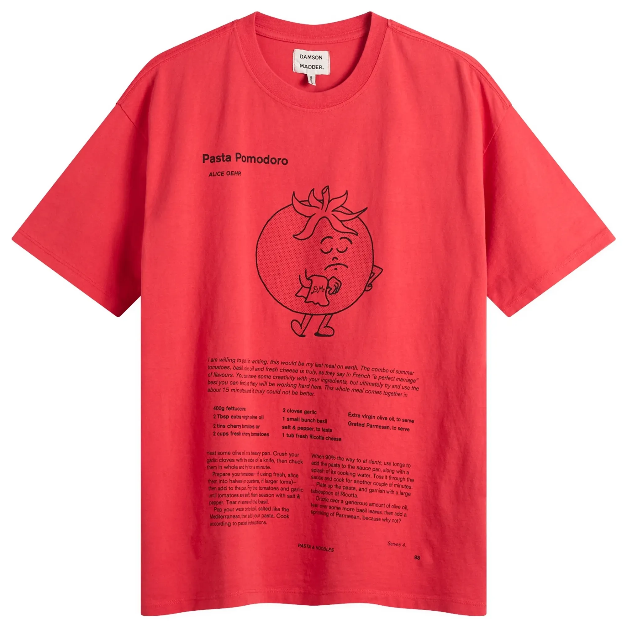 Damson Madder Women's Presented By End. Recipe with Friends Graphic T-Shirt Red