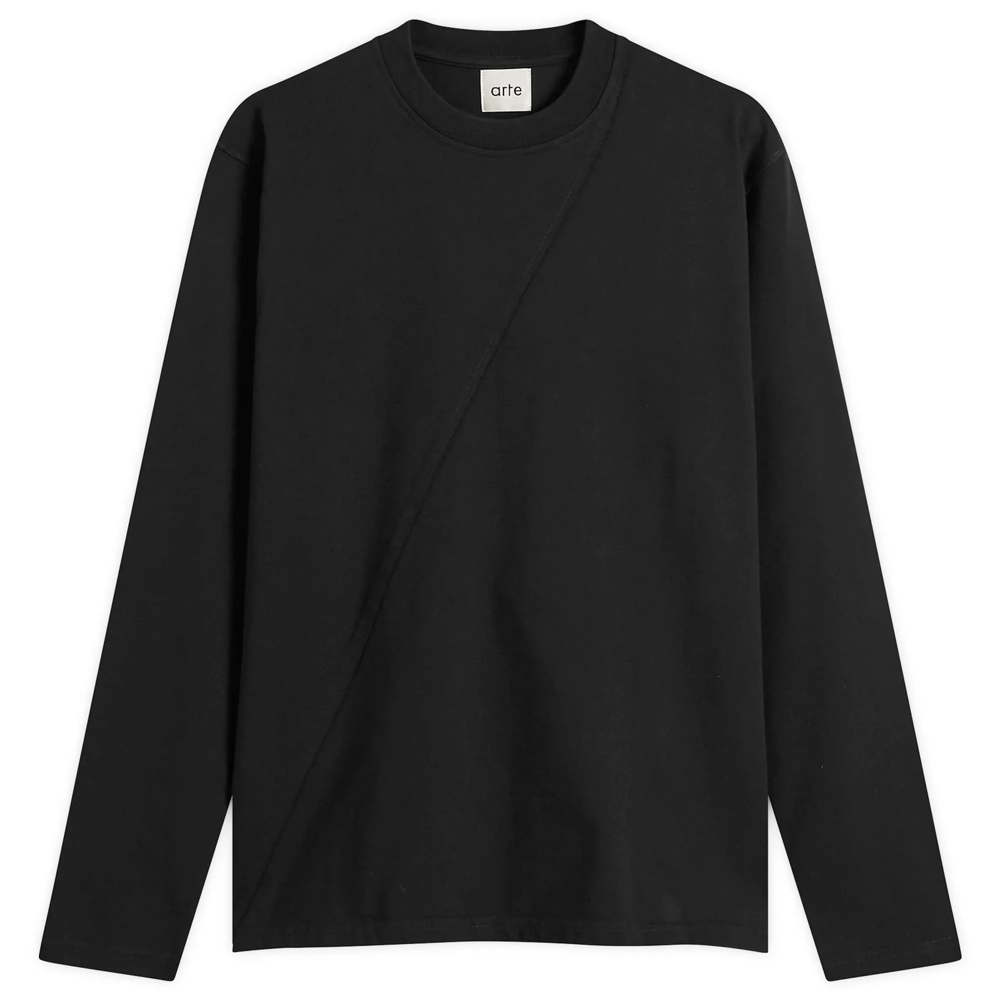 Arte Men's Back Circle Logo Long Sleeve T-Shirt Black