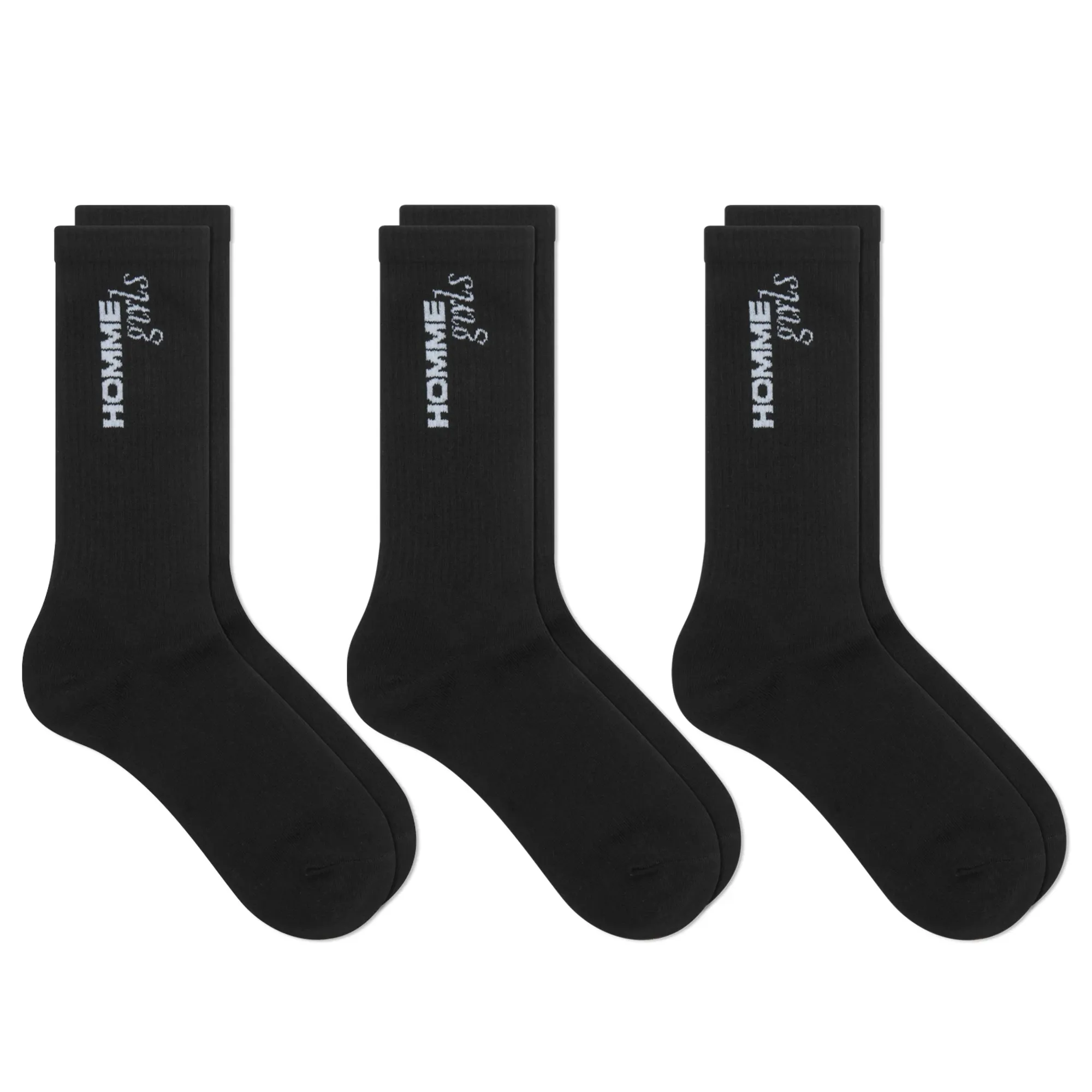Hommegirls Women's HG Socks - Pack of 3 Black