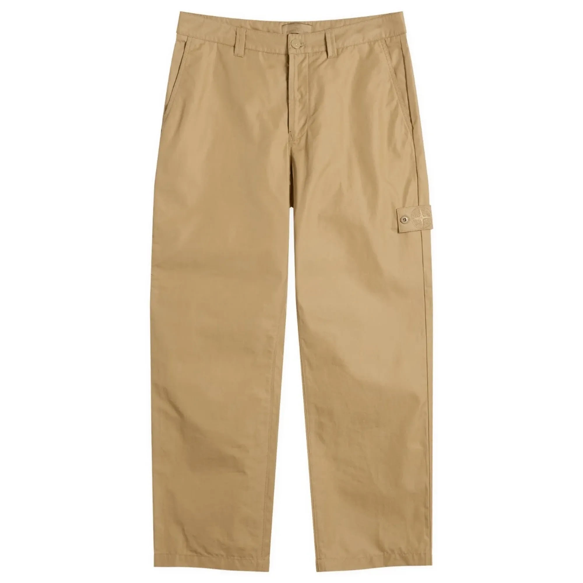 Stone Island Men's Ghost All Weather Cotton Canvas Trousers Dark Beige