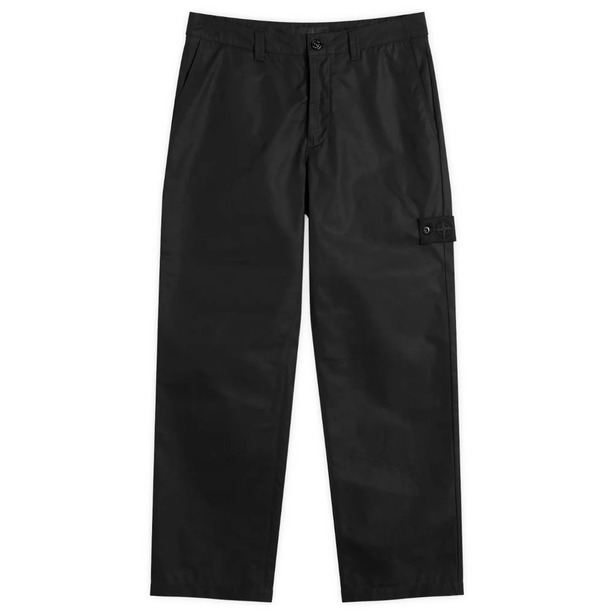 Stone Island Men's Ghost All Weather Cotton Canvas Trousers Black