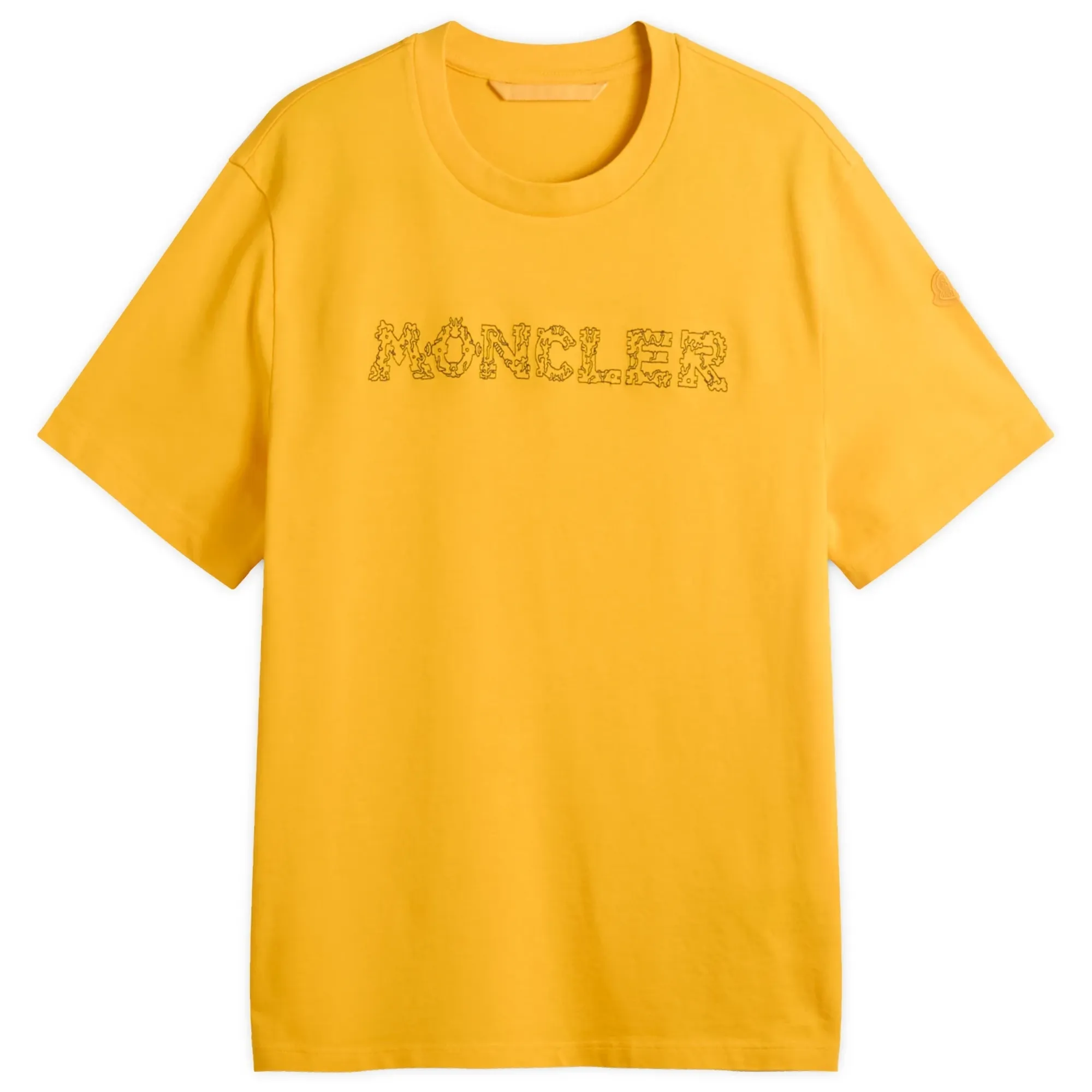Moncler Men's Moncler Men's Sketch Logo T-Shirt Yellow
