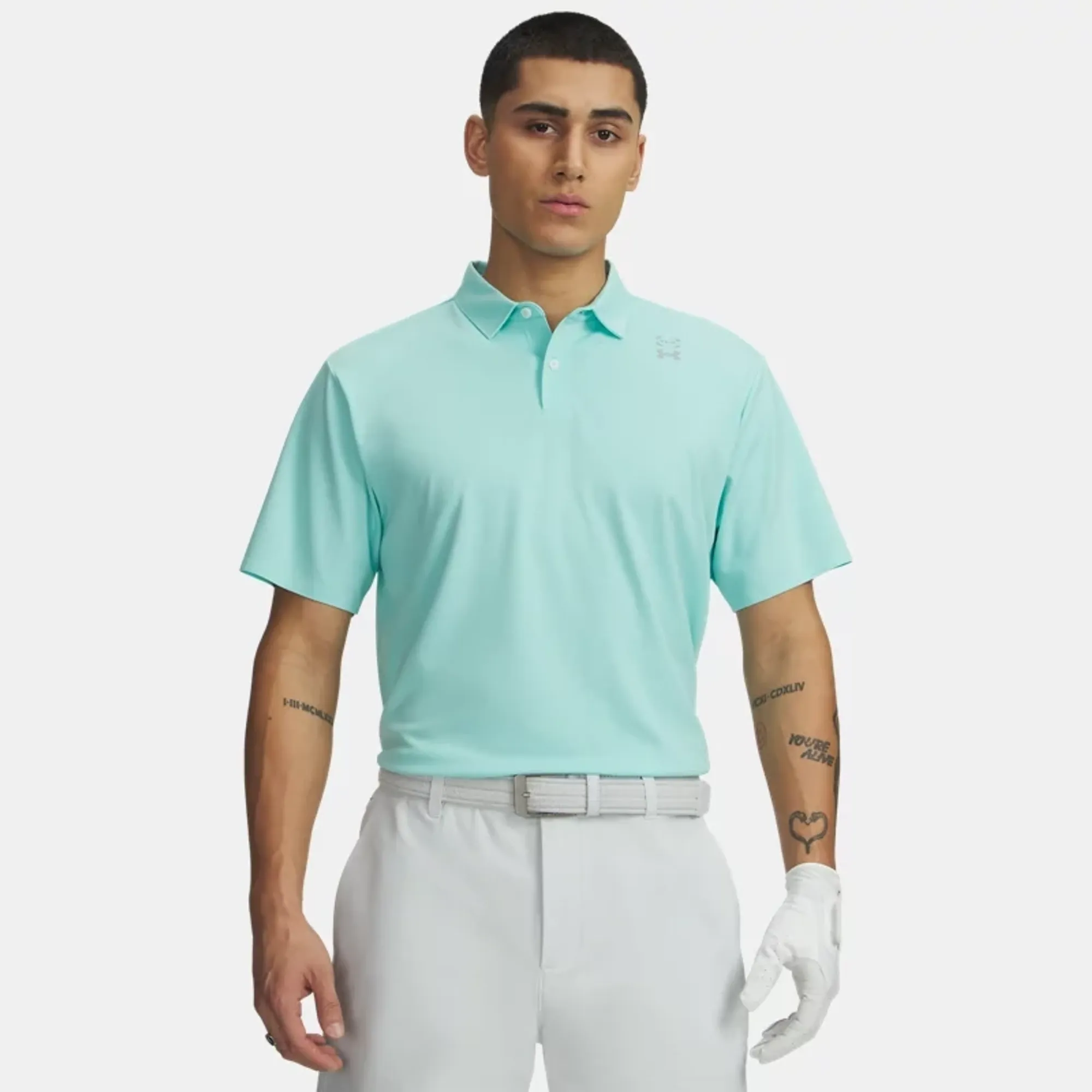 Under Armour  Halo Bonded Men's Polo Neo Turquoise / Silver Reflective S