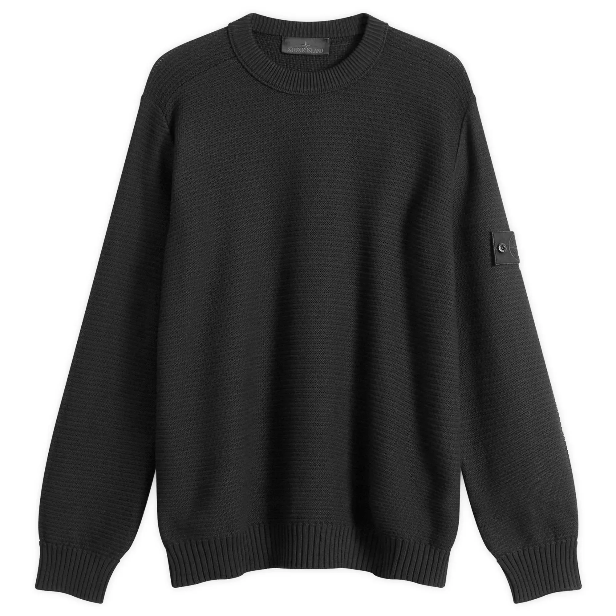 Stone Island Men's Ghost Cotton Cashmere Knit Jumper Black