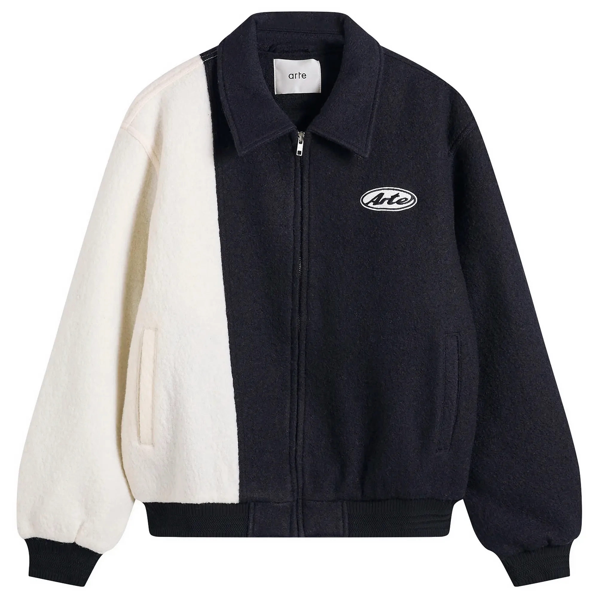 Arte Men's Wool Varsity Jacket Blue/White