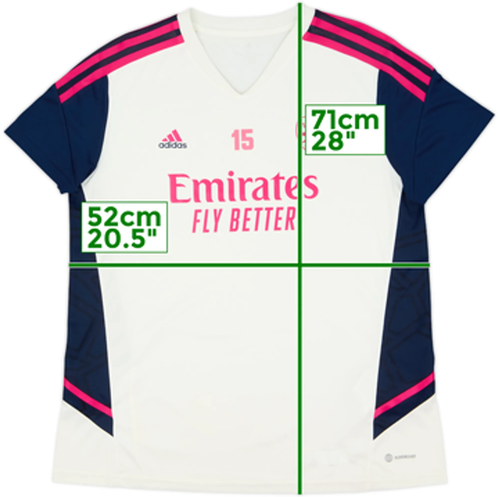 2022-23 Arsenal Women's Player Issue adidas Training Shirt #15 - 8/10 - (Women's XL)